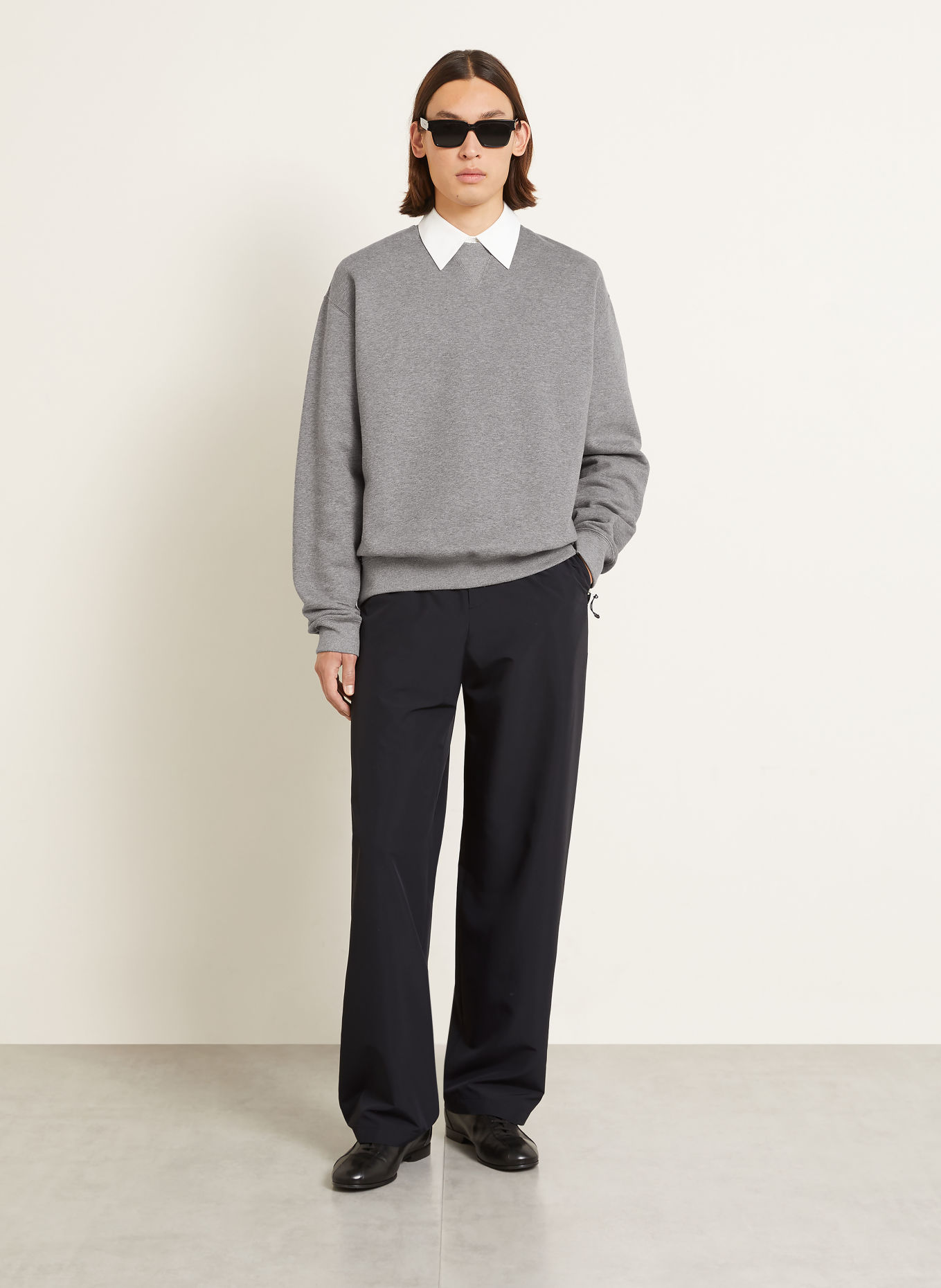 JIL SANDER Bluza oversize: SZARY