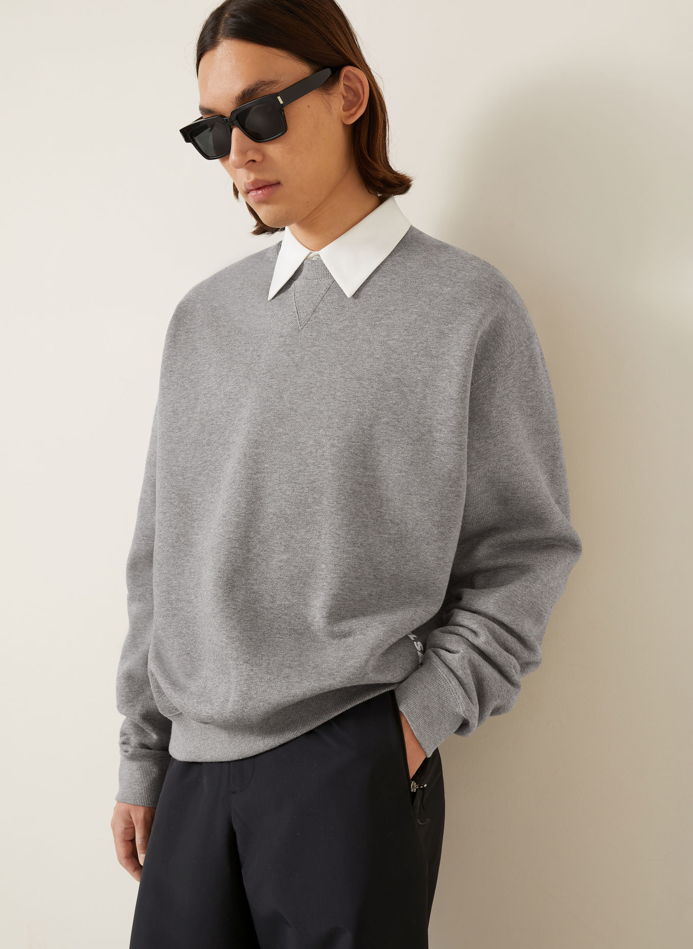 JIL SANDER Bluza oversize: SZARY