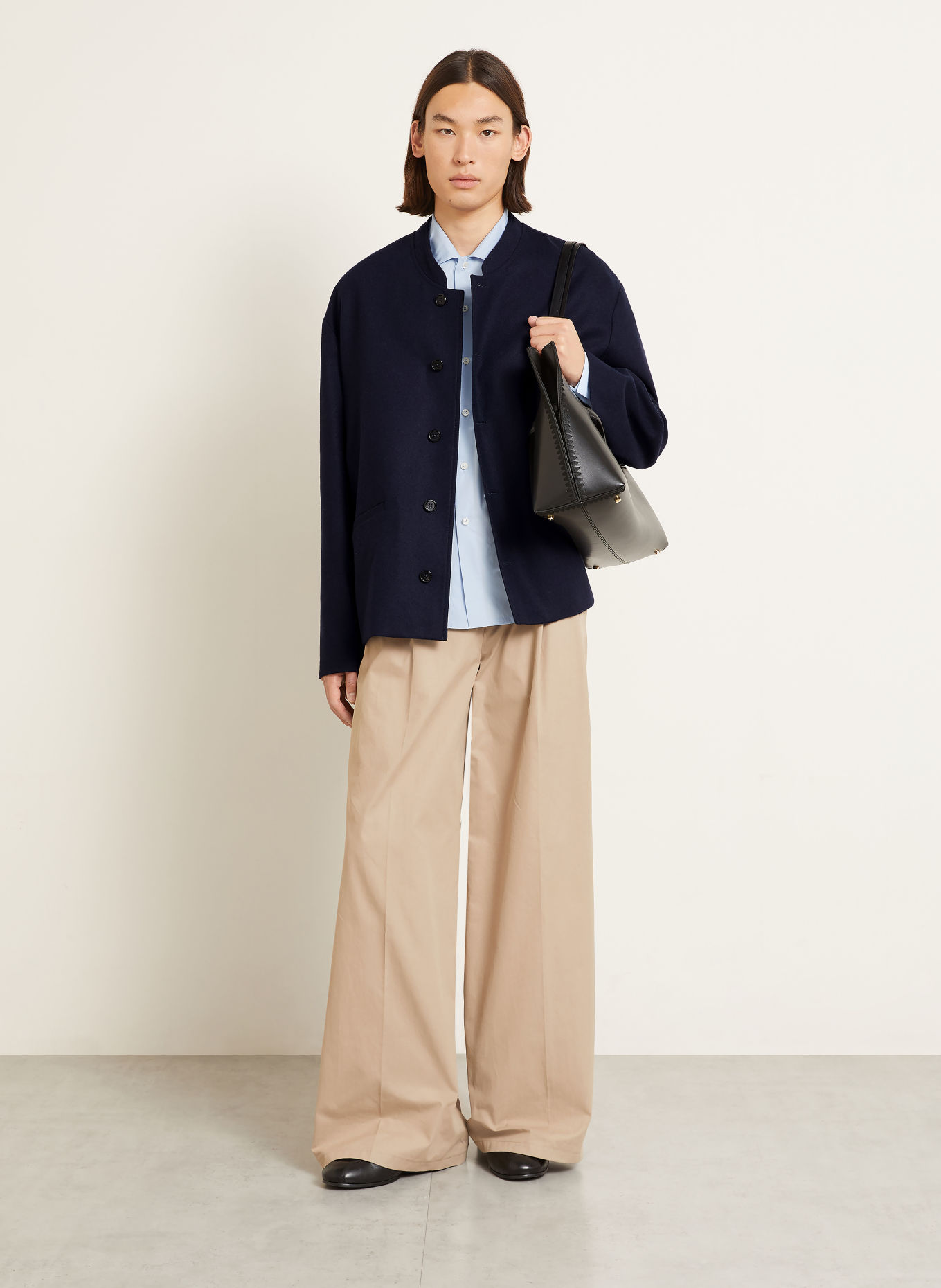 JIL SANDER Blouson: DONKERBLAUW