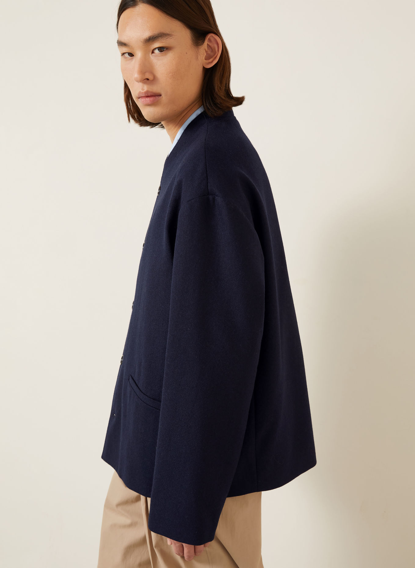 JIL SANDER Blouson: DONKERBLAUW