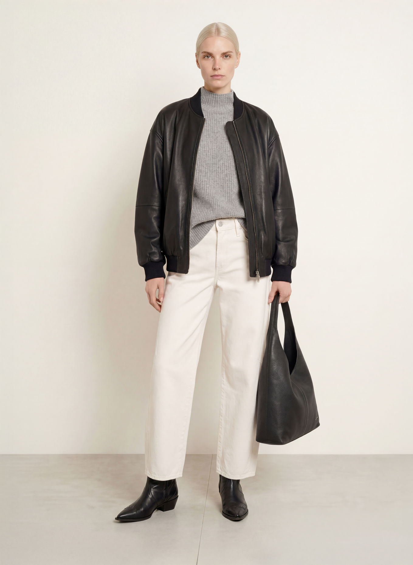 darling harbour Trui met kasjmier: GREY MELANGE