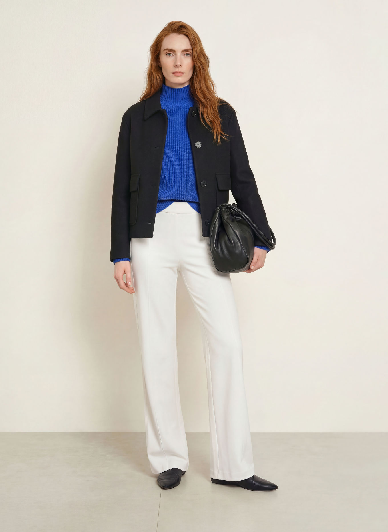 darling harbour Trui met kasjmier: COBALT BLUE