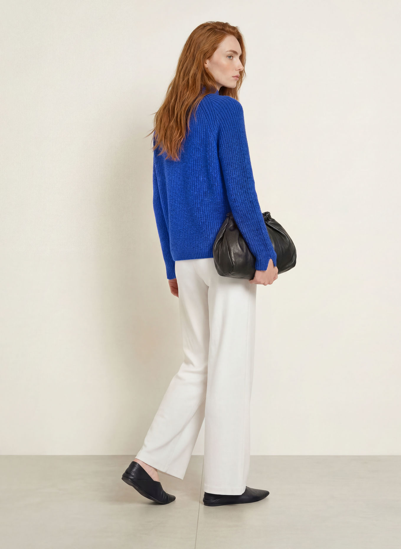 darling harbour Trui met kasjmier: COBALT BLUE