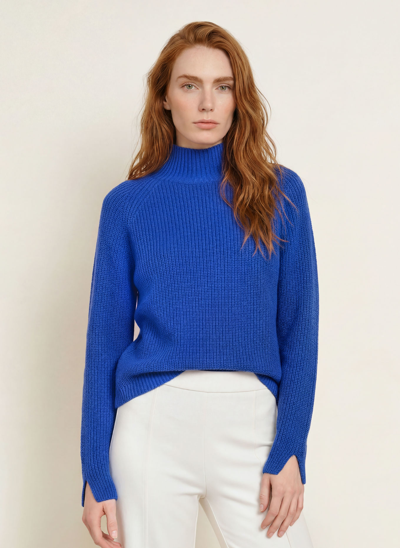 darling harbour Trui met kasjmier: COBALT BLUE