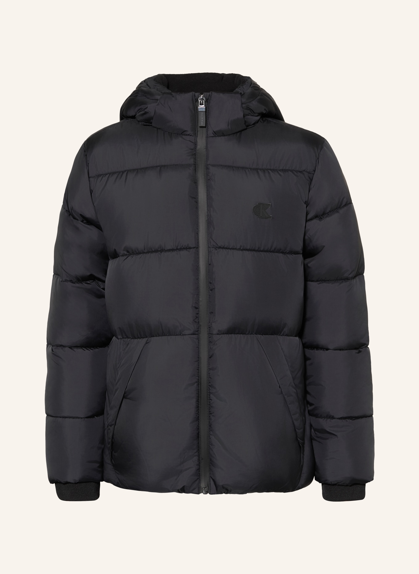 Calvin Klein Veste matelassée à capuche amovible: NOIR