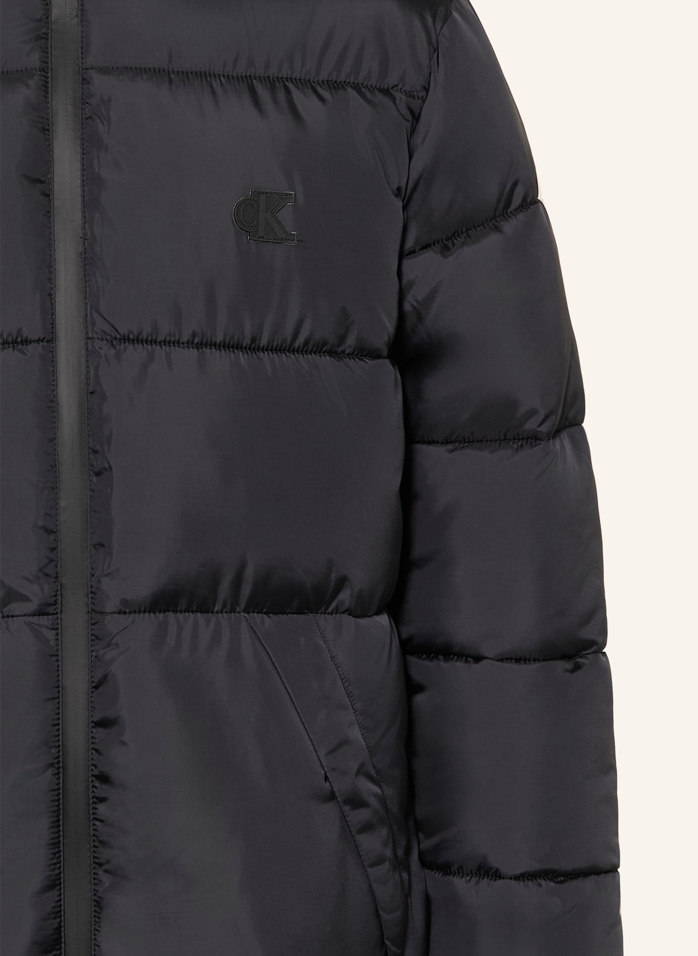 Calvin Klein Veste matelassée à capuche amovible: NOIR