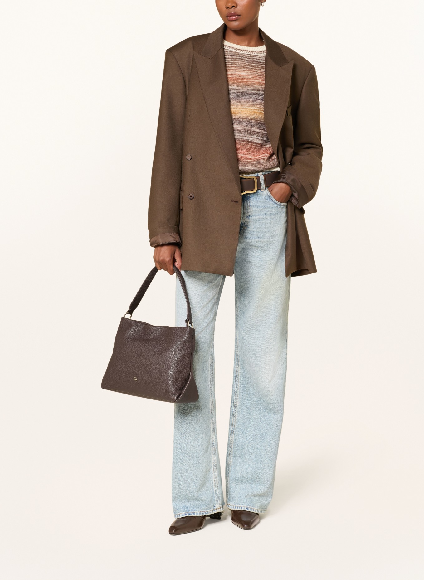 AIGNER PAOLA SMALL Handbag: DARK BROWN
