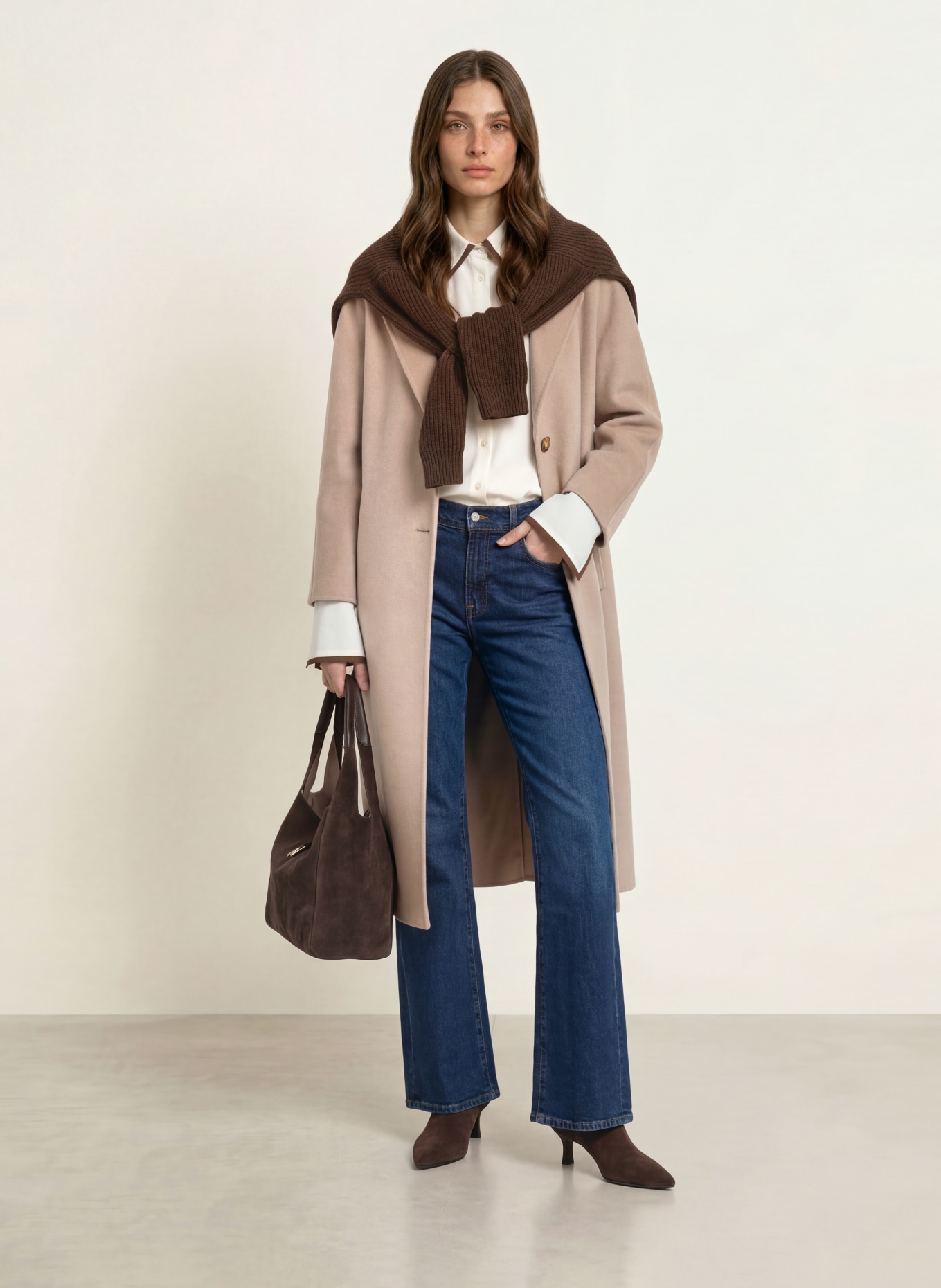 AIGNER Bucket bag: DARK BROWN / GOLD