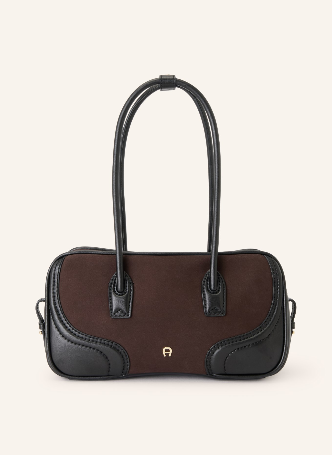 AIGNER Handtasche: SCHWARZ / DUNKELBRAUN