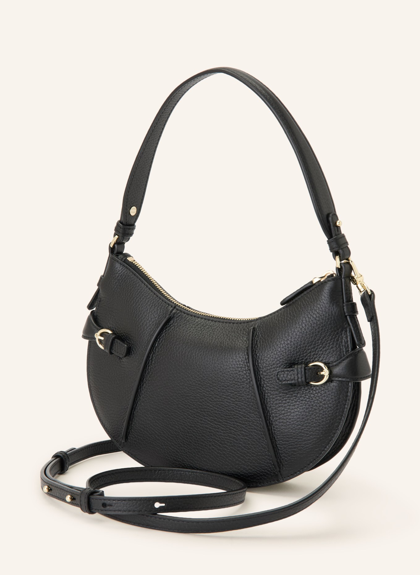 AIGNER CAVALLO SMALL Shoulder bag: BLACK / GOLD