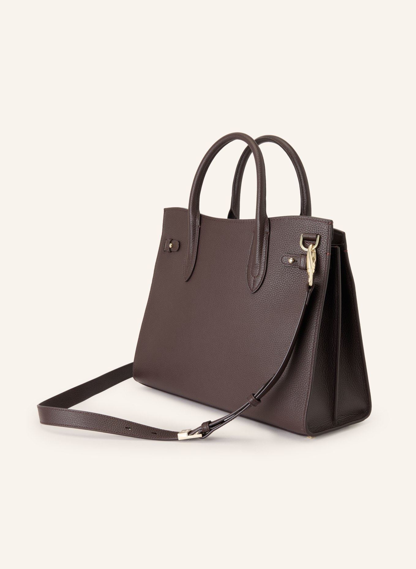 AIGNER FARAH Handbag: DARK BROWN / GOLD