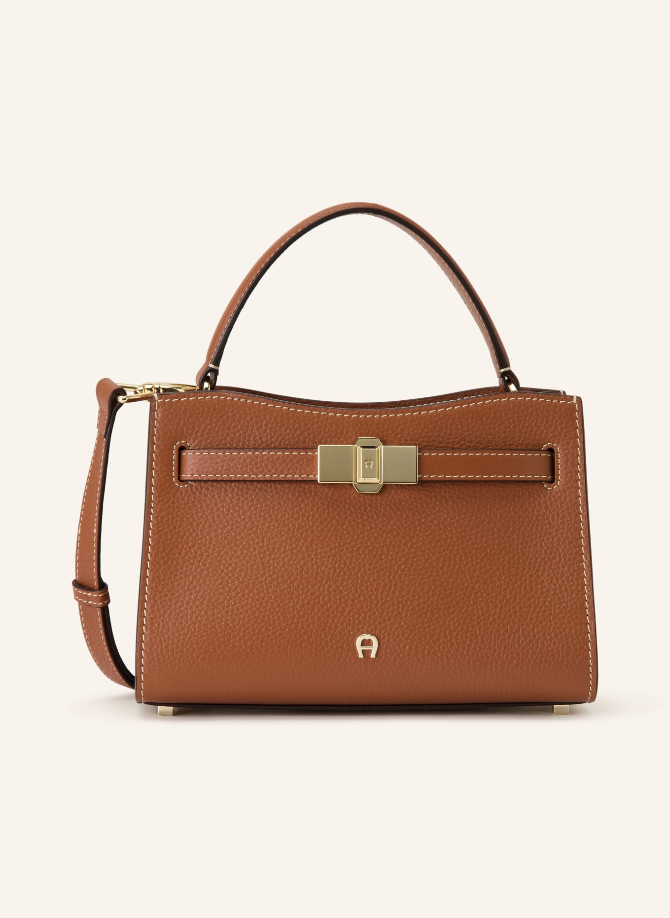 AIGNER Handtasche FARAH SMALL: COGNAC / GOLD