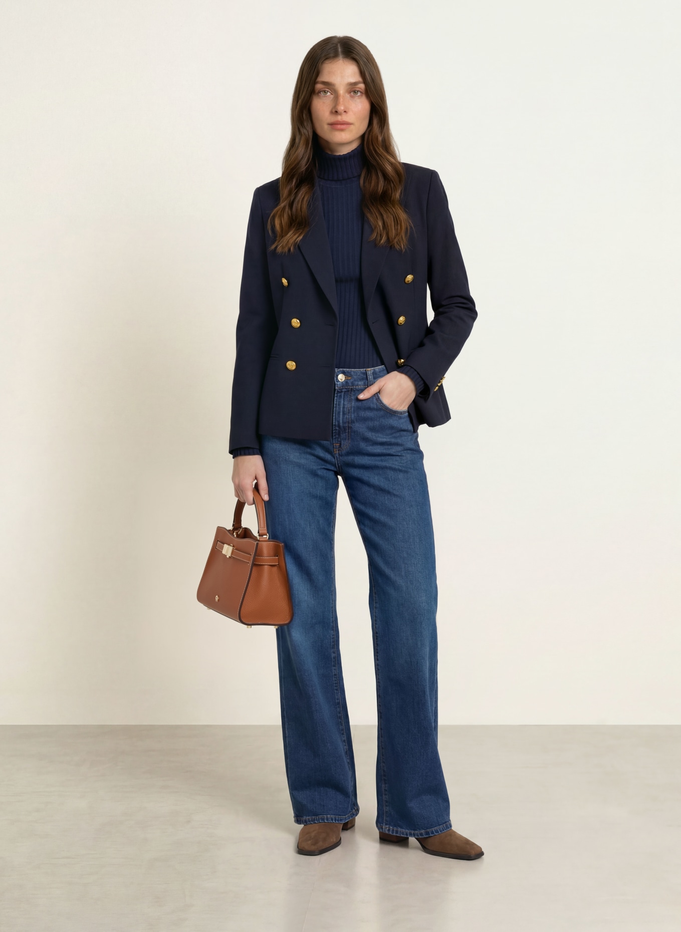 AIGNER Handtas FARAH SMALL: COGNAC / GOUD