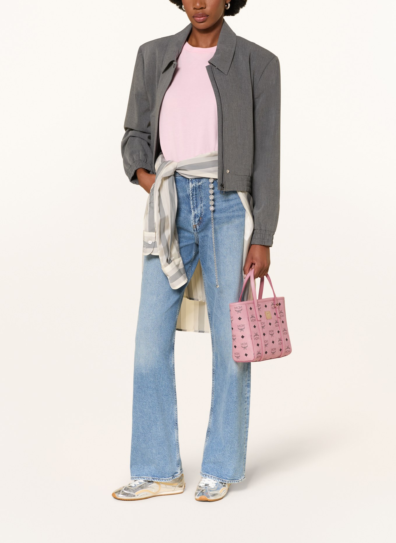 MCM Sac à main TONI SMALL: ROSE / OR