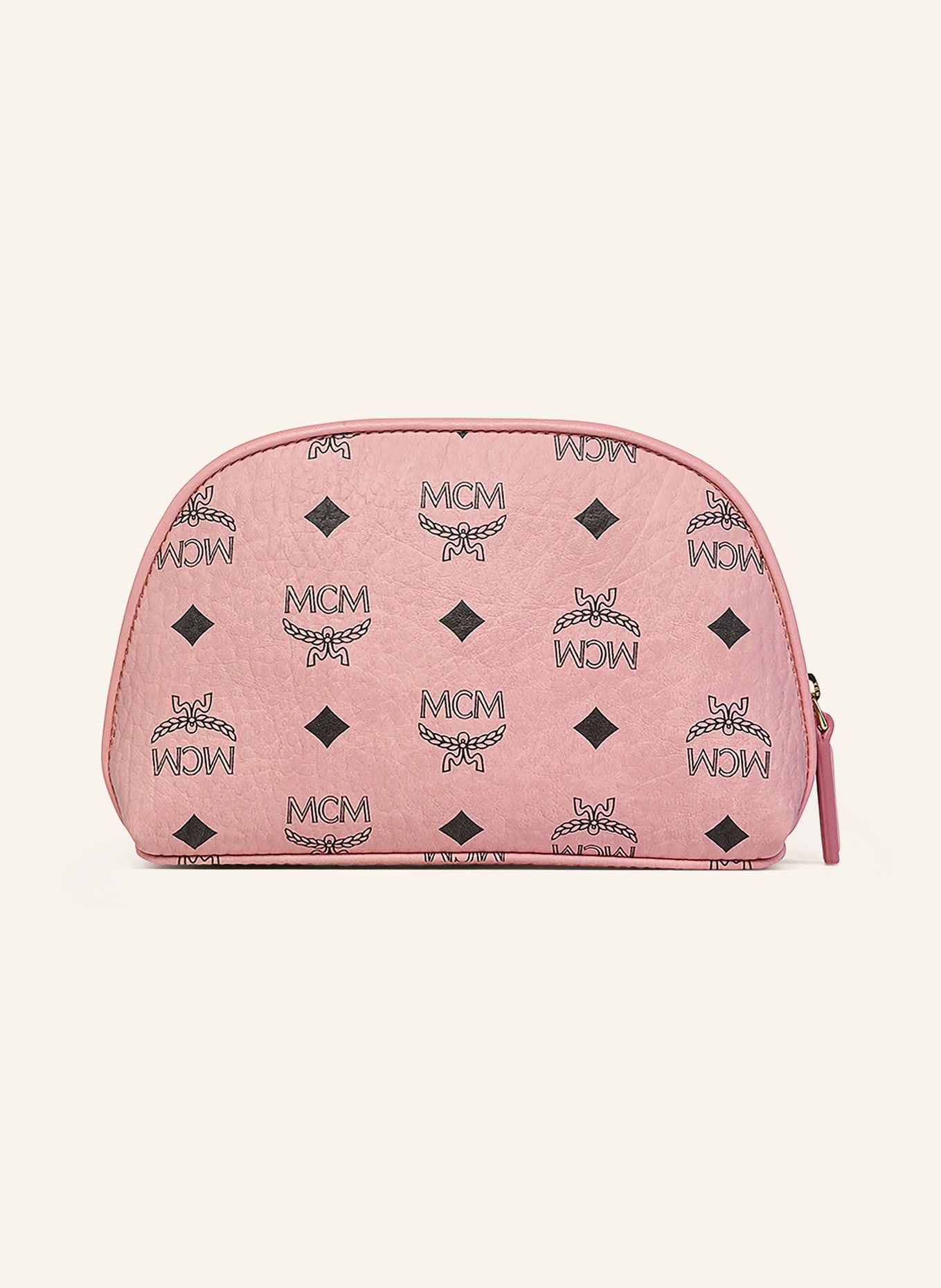 MCM AREN Makeup Bag: PINK / GOLD / BLACK