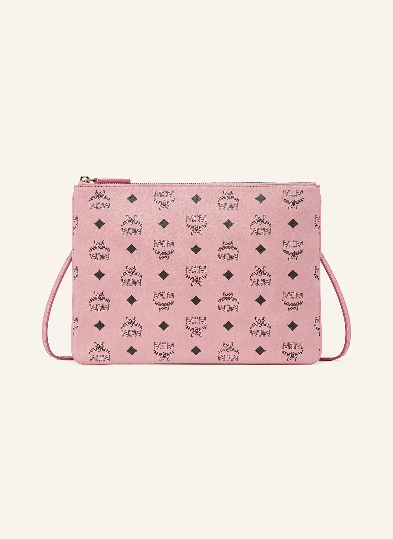 MCM AREN VISETOS Pouch: PINK / GOLD / BLACK