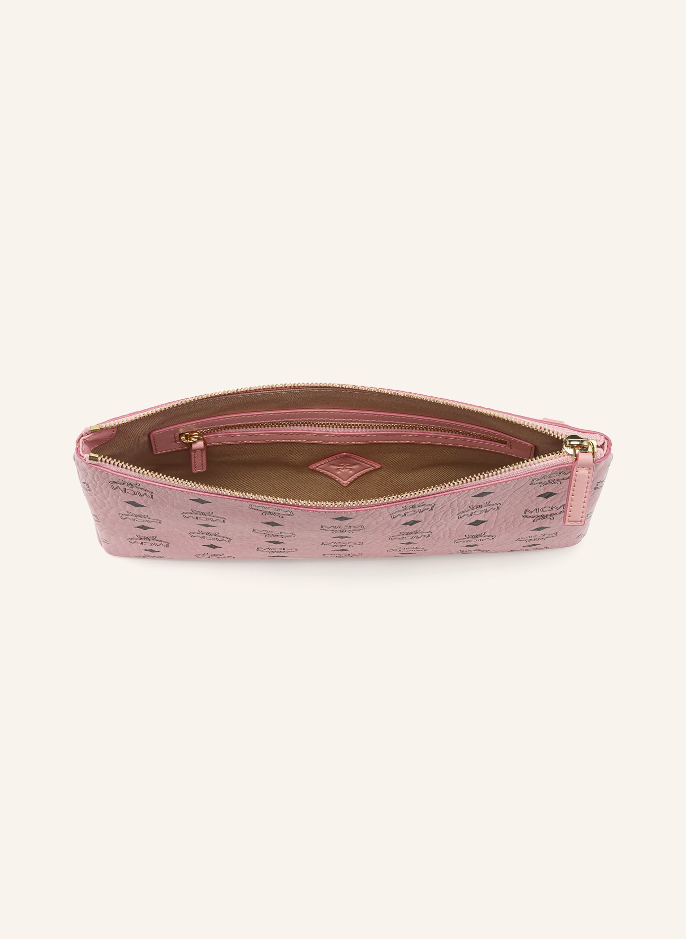 MCM AREN VISETOS Pouch: PINK / GOLD / BLACK