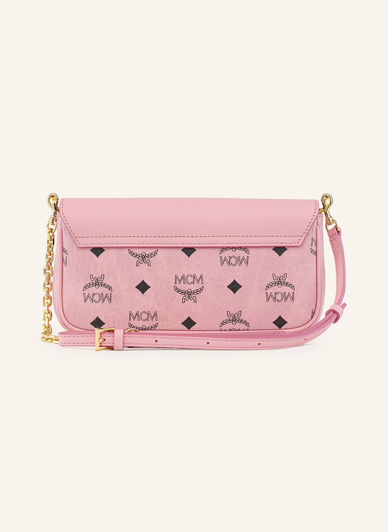 MCM TRACY VISETOS MINI Crossbody Bag: PINK / GOLD / BLACK