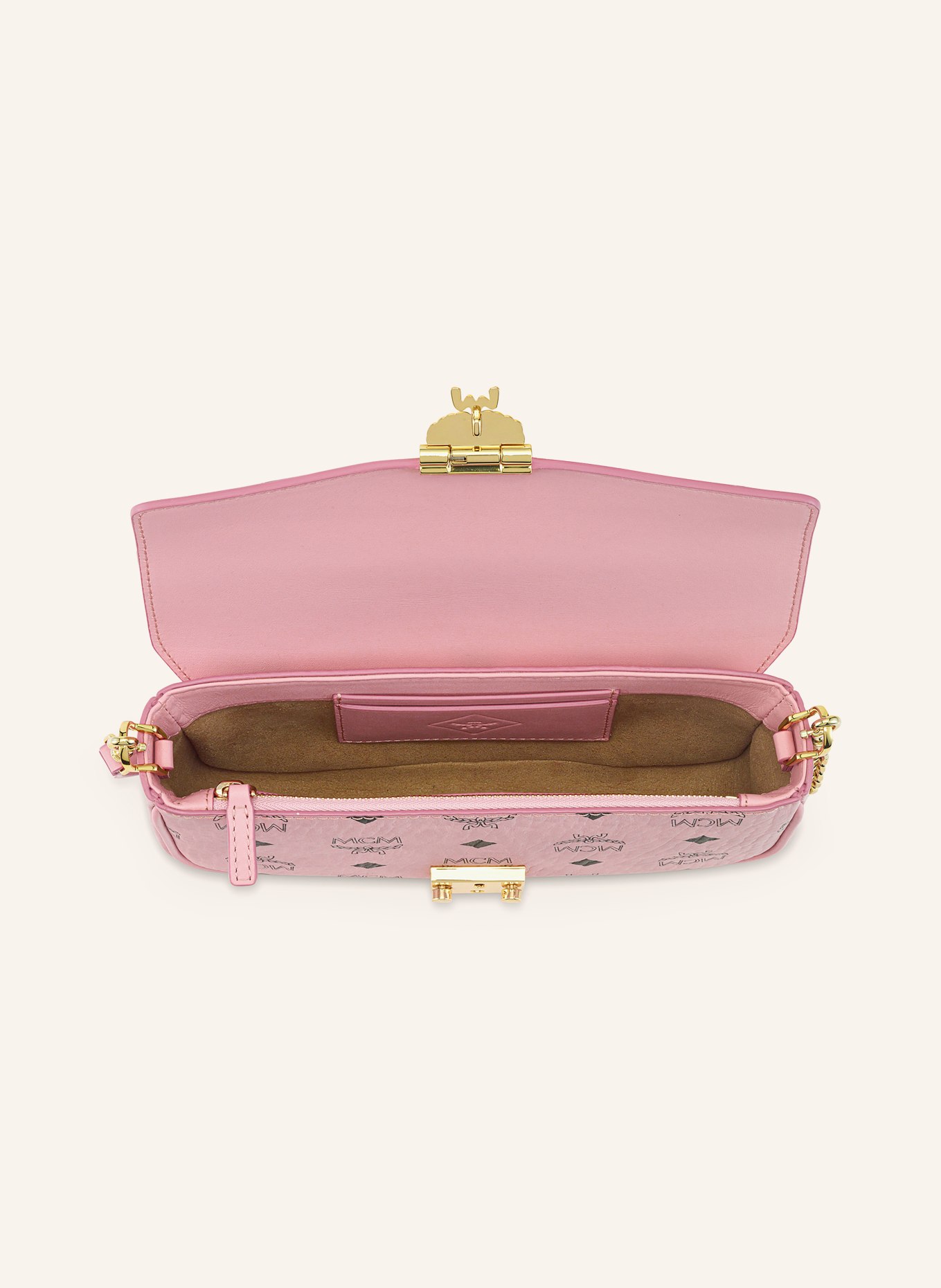MCM TRACY VISETOS MINI Crossbody Bag: PINK / GOLD / BLACK
