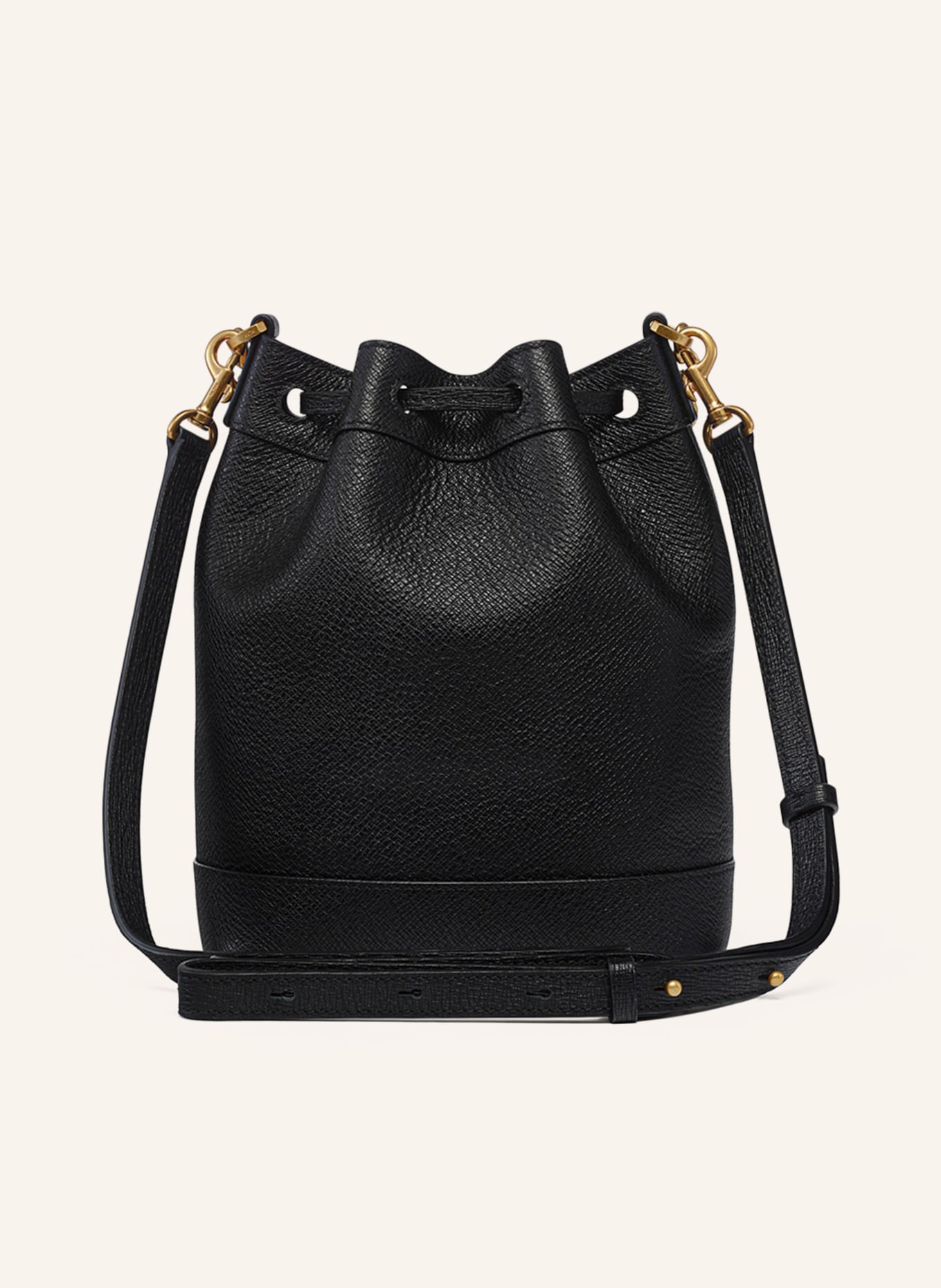 MCM DESSAU Bucket bag: BLACK / GOLD