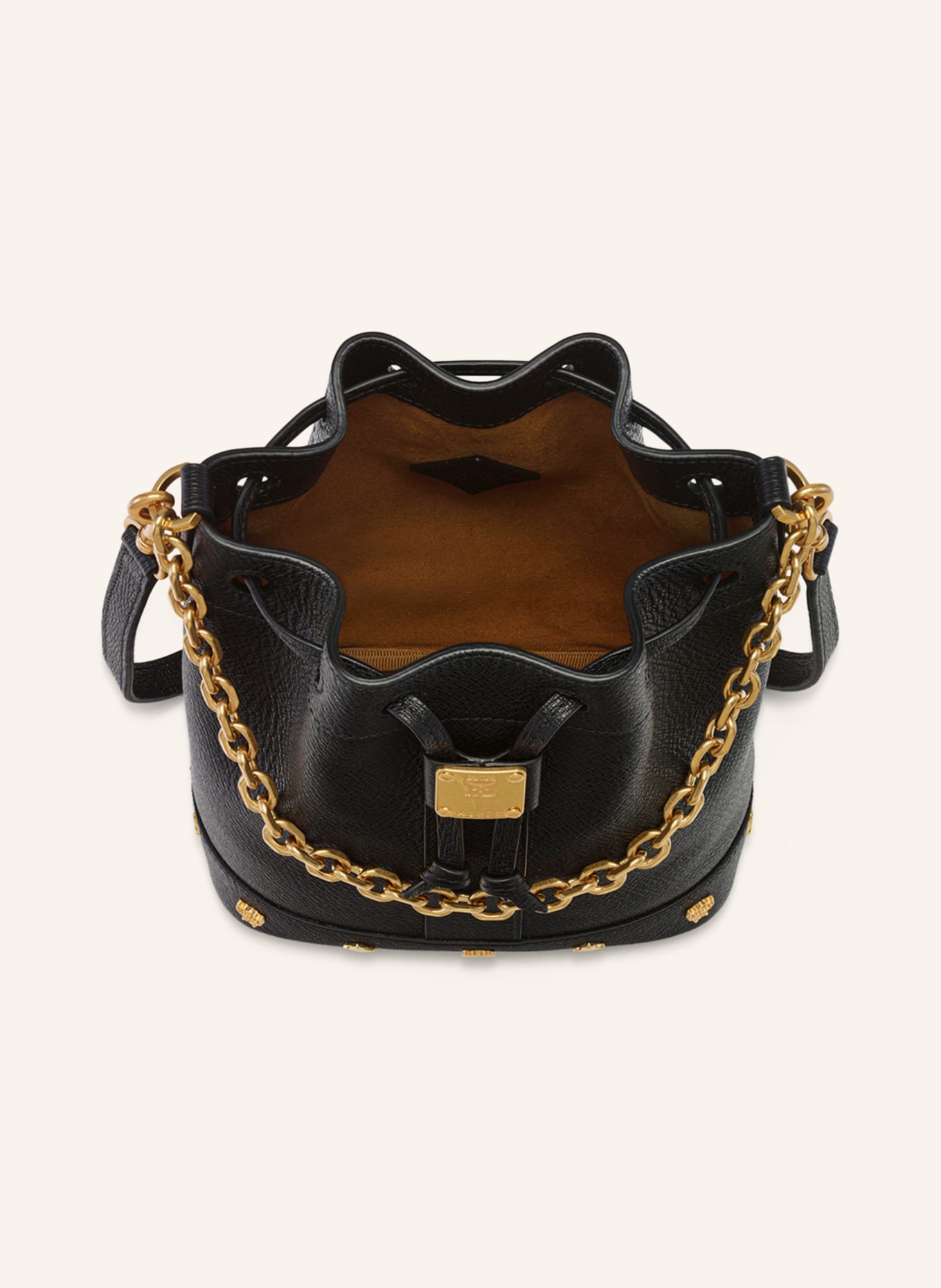 MCM DESSAU Bucket bag: BLACK / GOLD