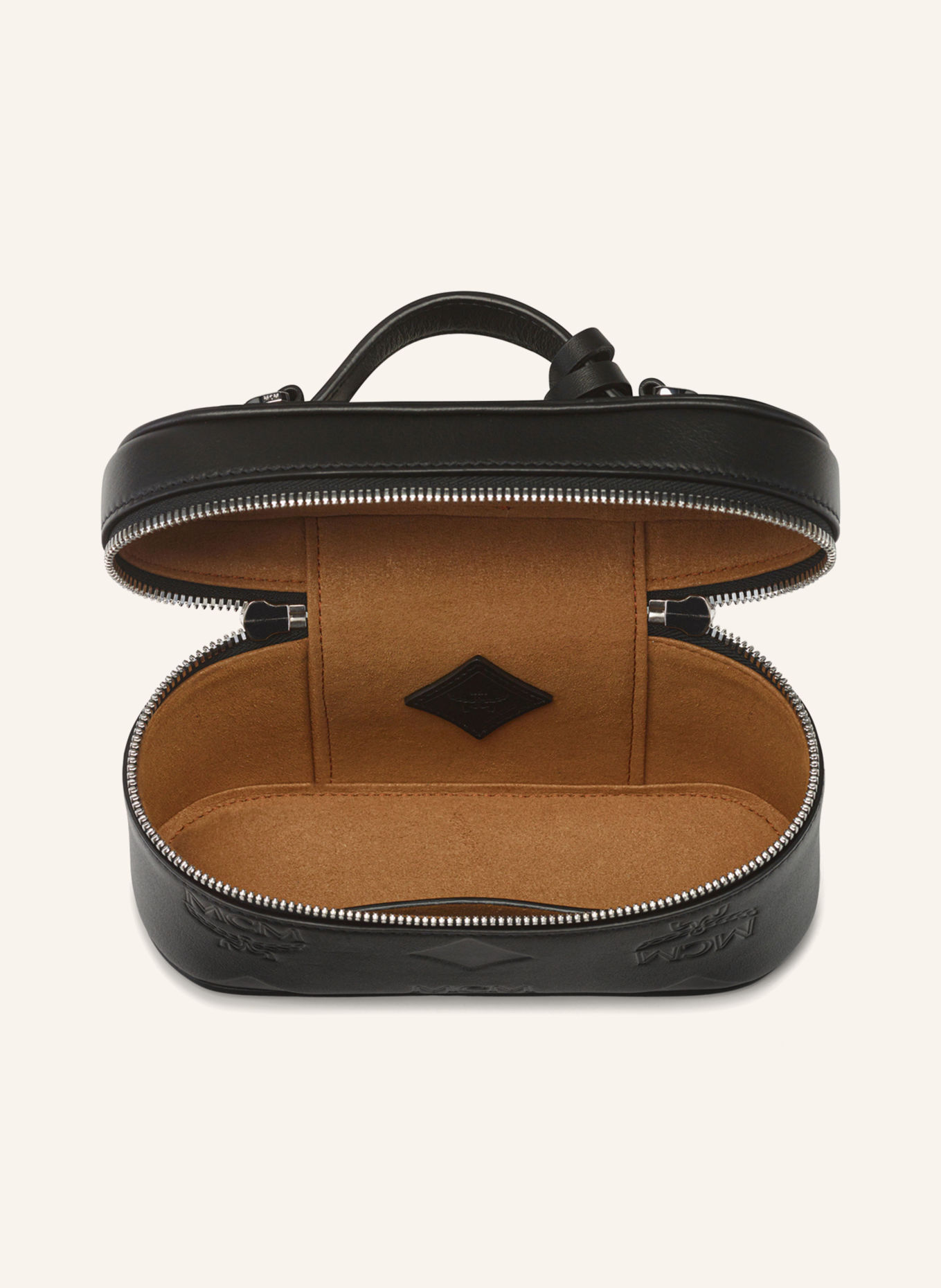 MCM Aren Mini Shoulder Bag: BLACK / SILVER