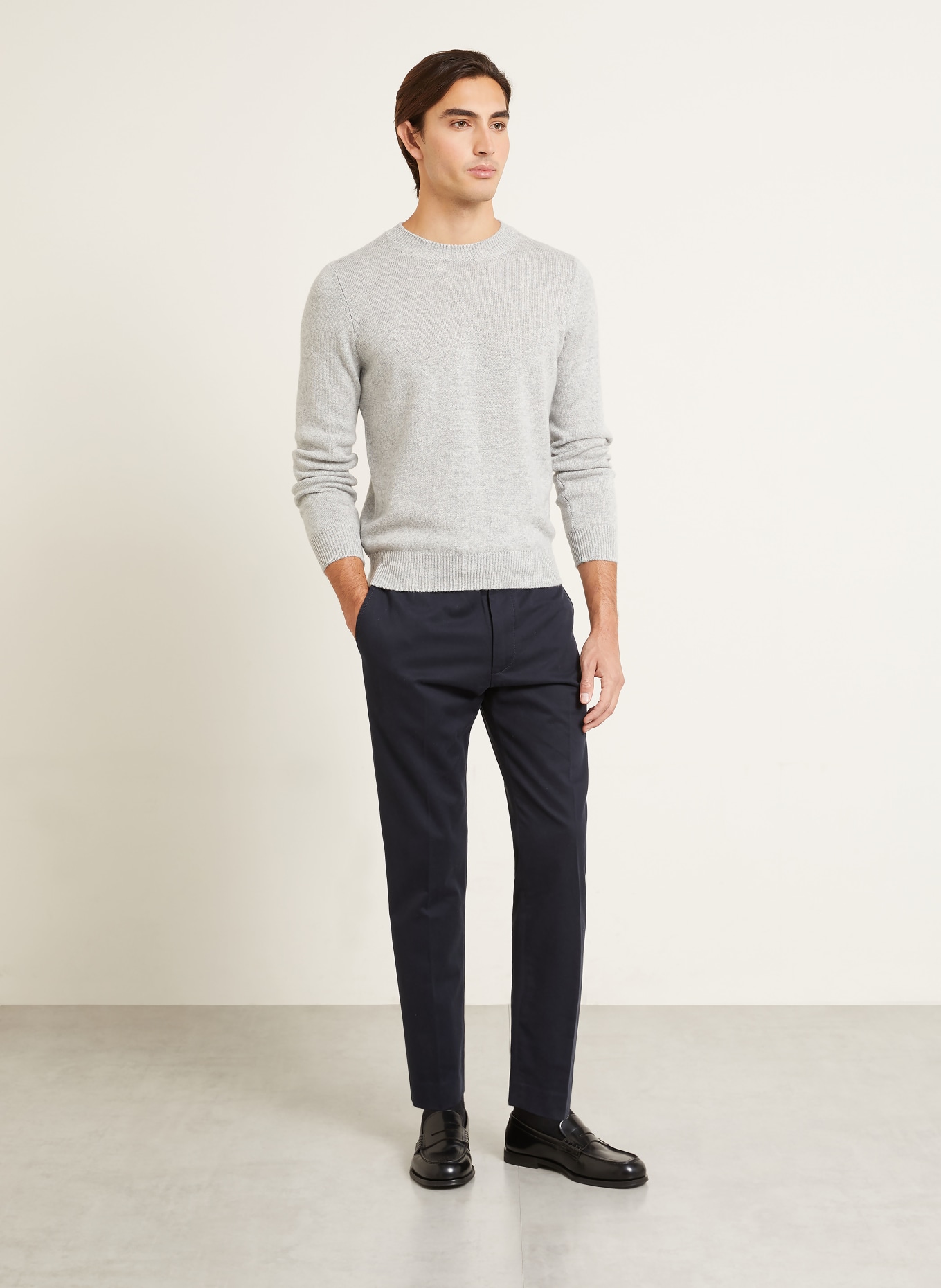 FIORONI Cashmere-Pullover: HELLGRAU