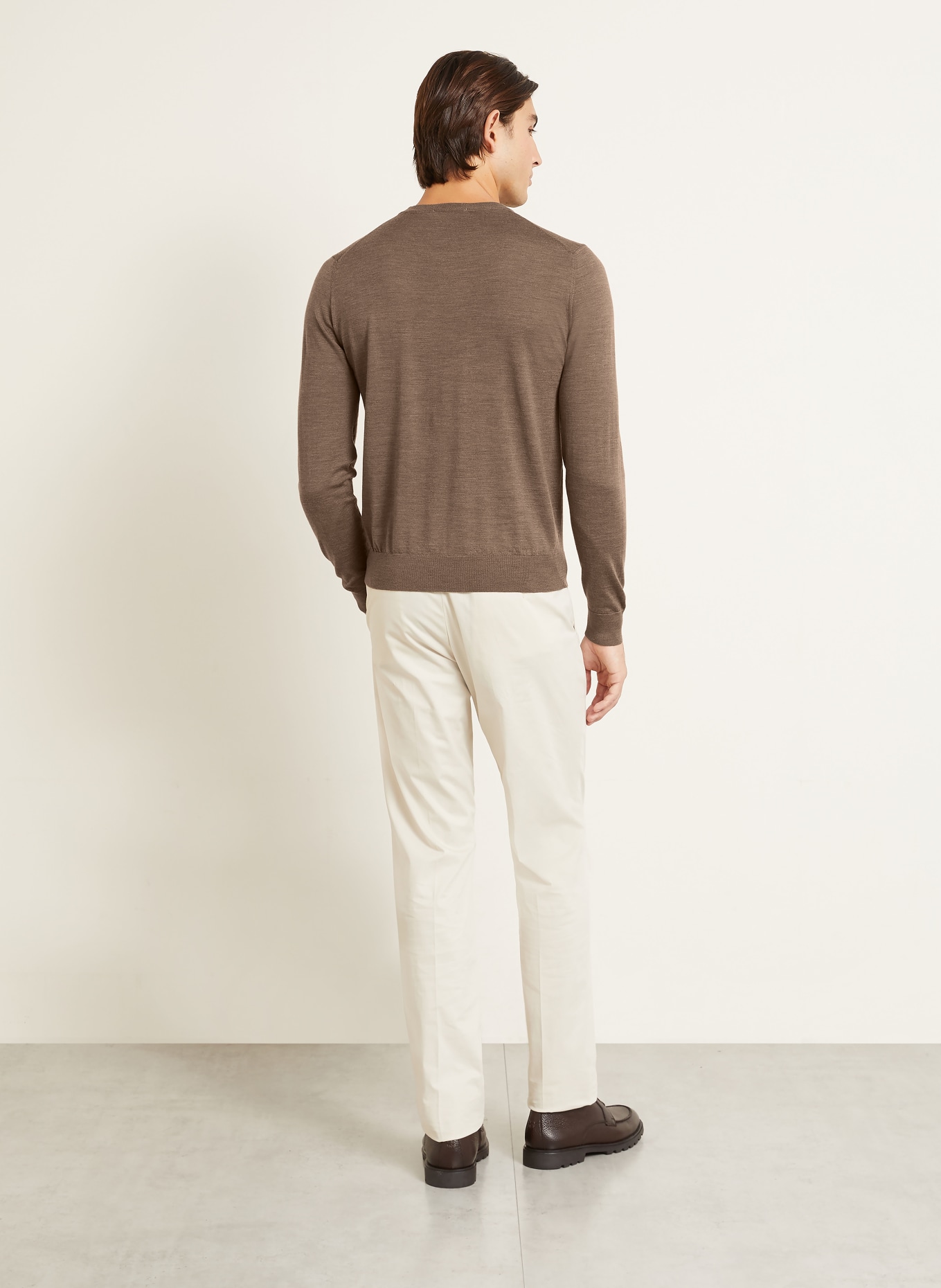 FIORONI Pullover aus Merinowolle: TAUPE
