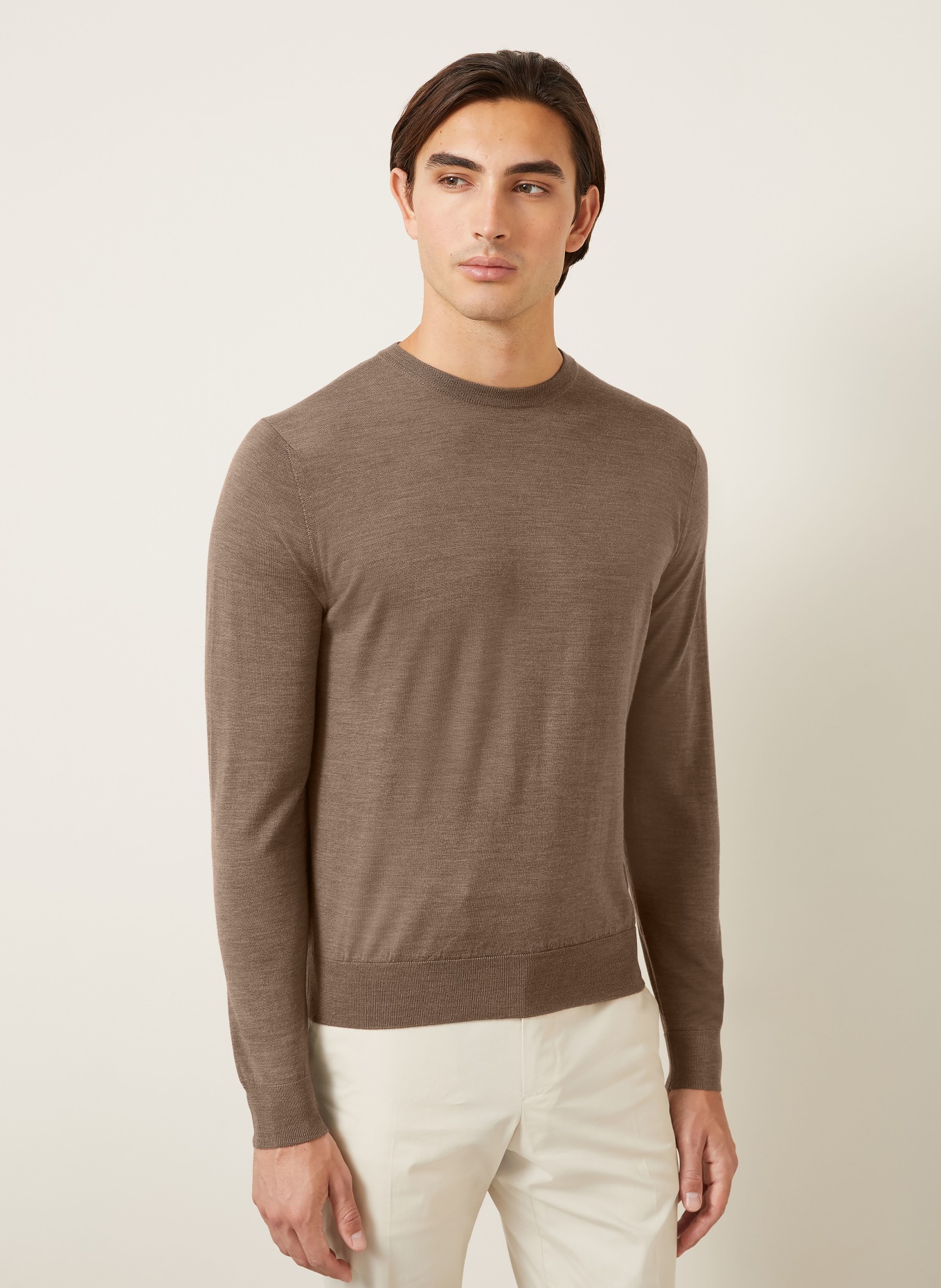 FIORONI Pullover aus Merinowolle: TAUPE