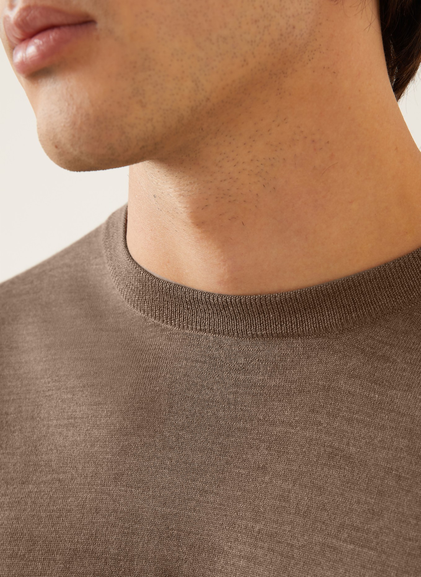 FIORONI Pullover aus Merinowolle: TAUPE