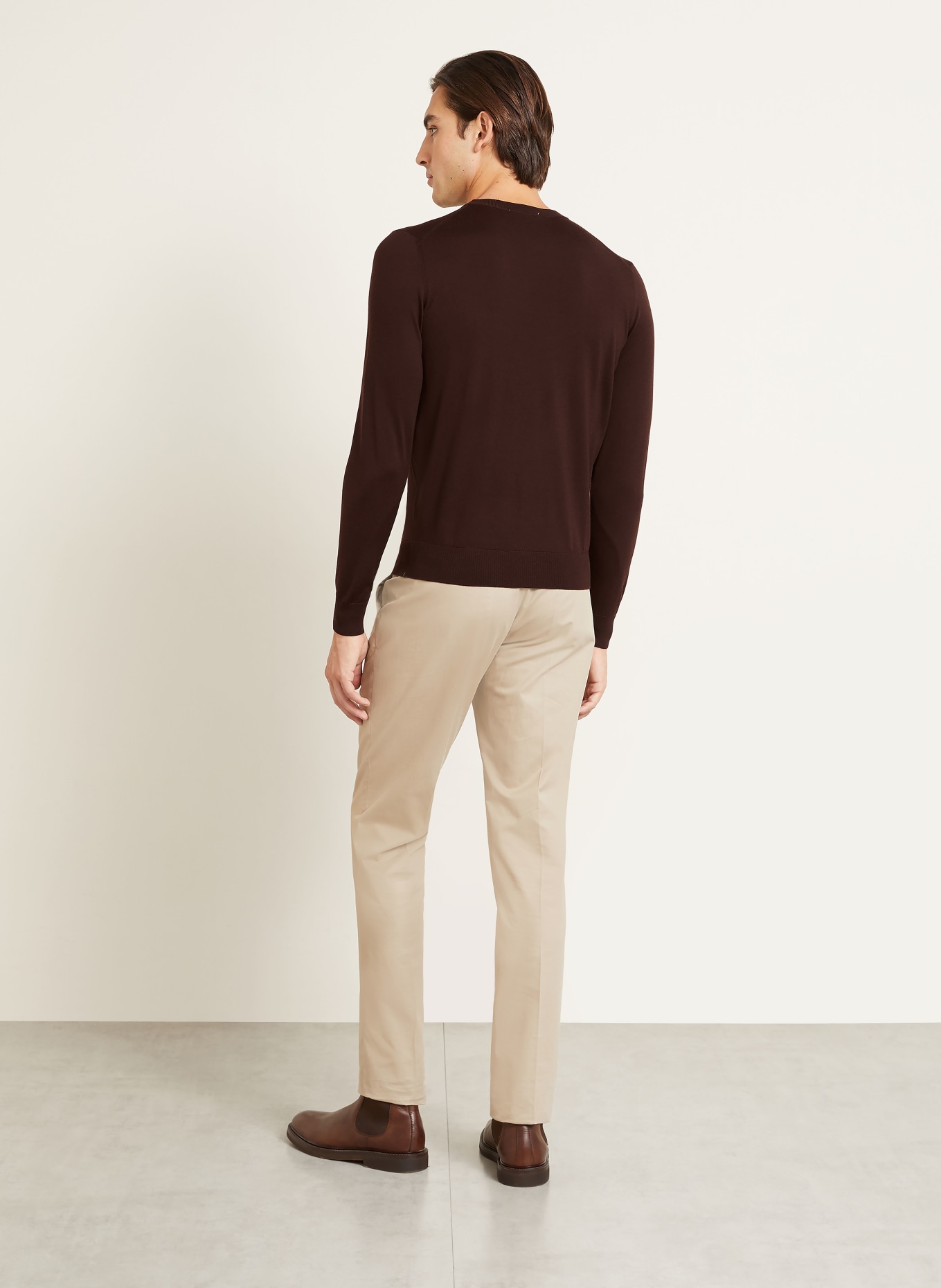 FIORONI Pullover aus Merinowolle: DUNKELROT