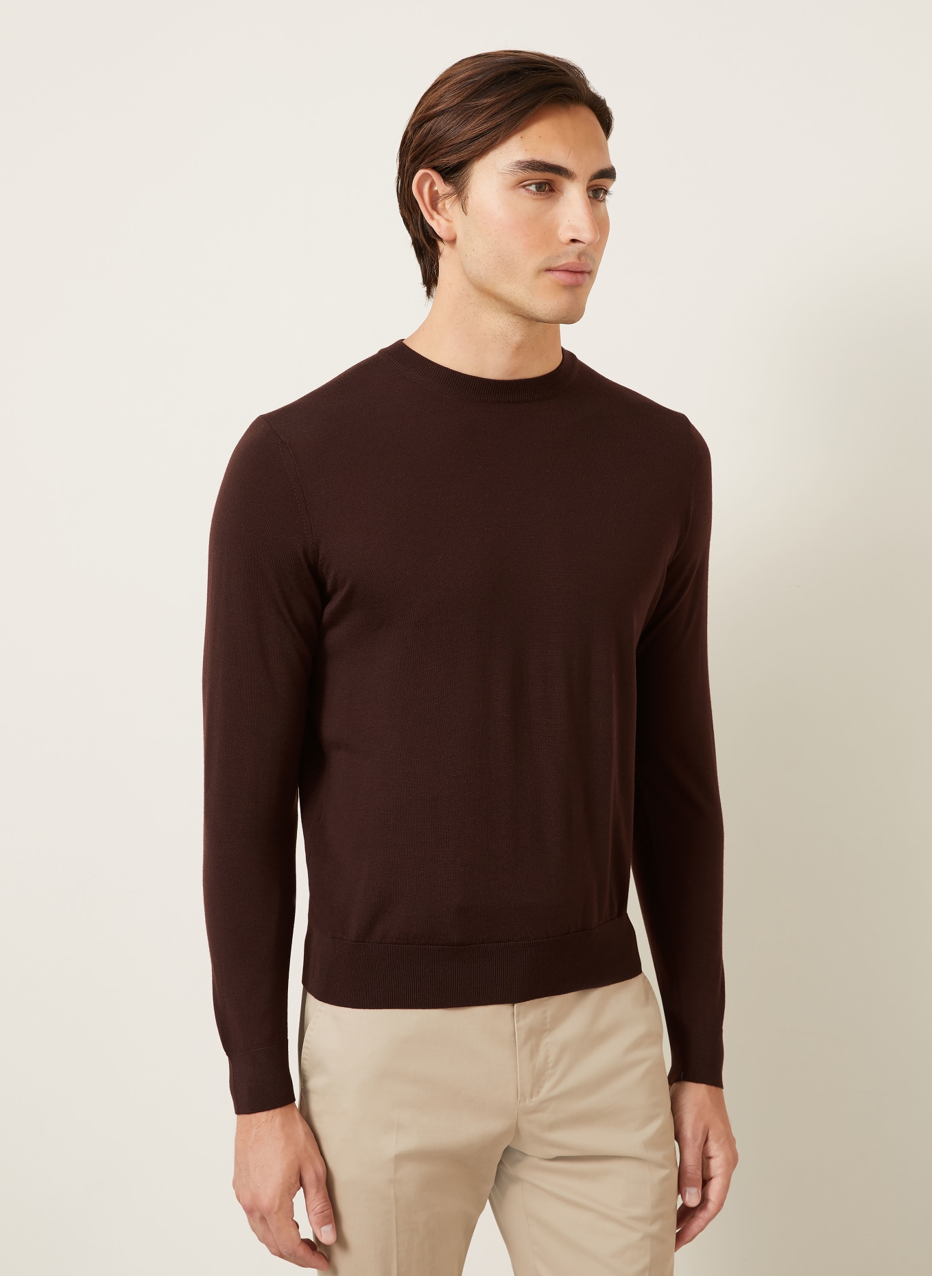 FIORONI Pullover aus Merinowolle: DUNKELROT