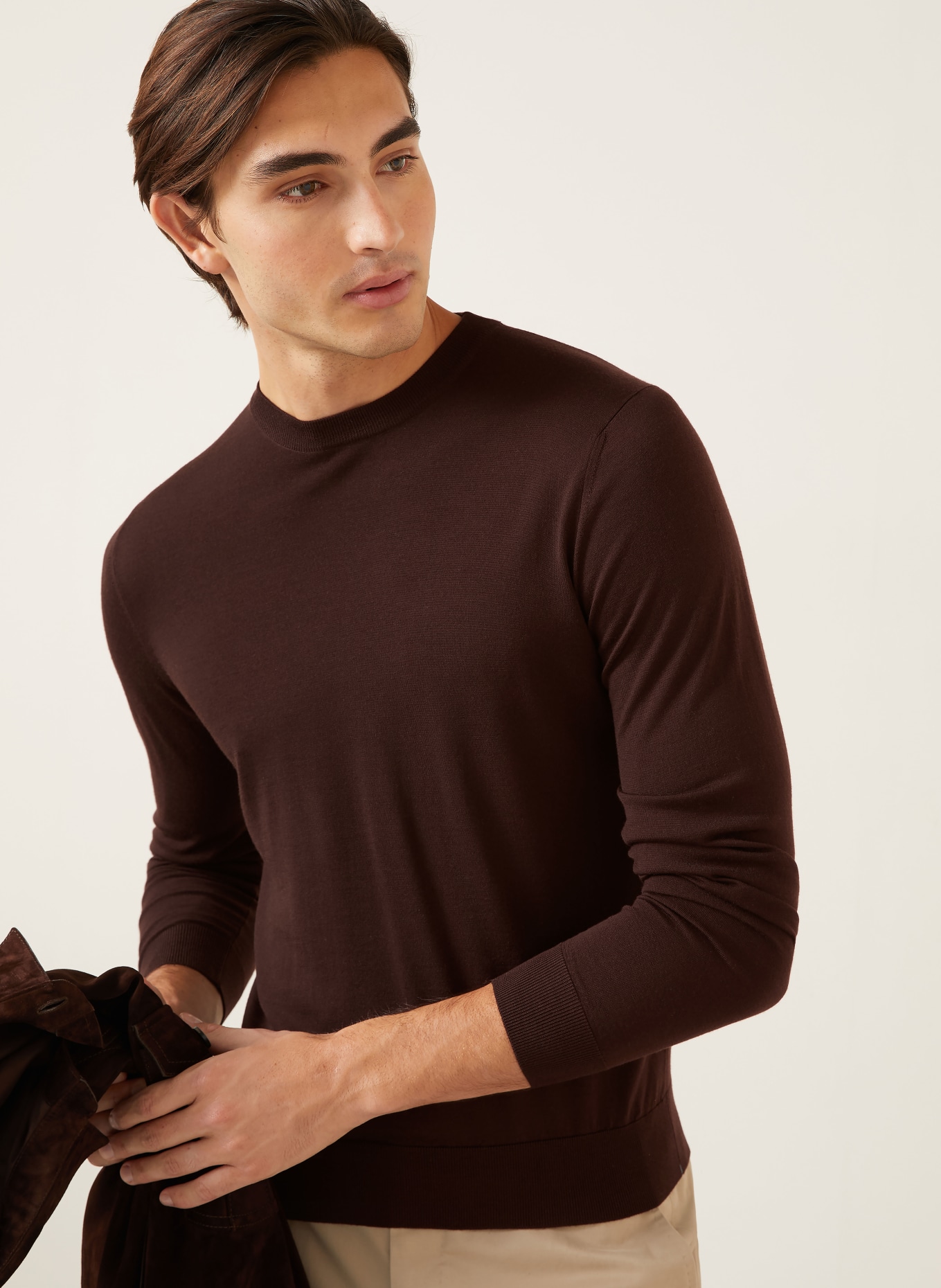FIORONI Pullover aus Merinowolle: DUNKELROT