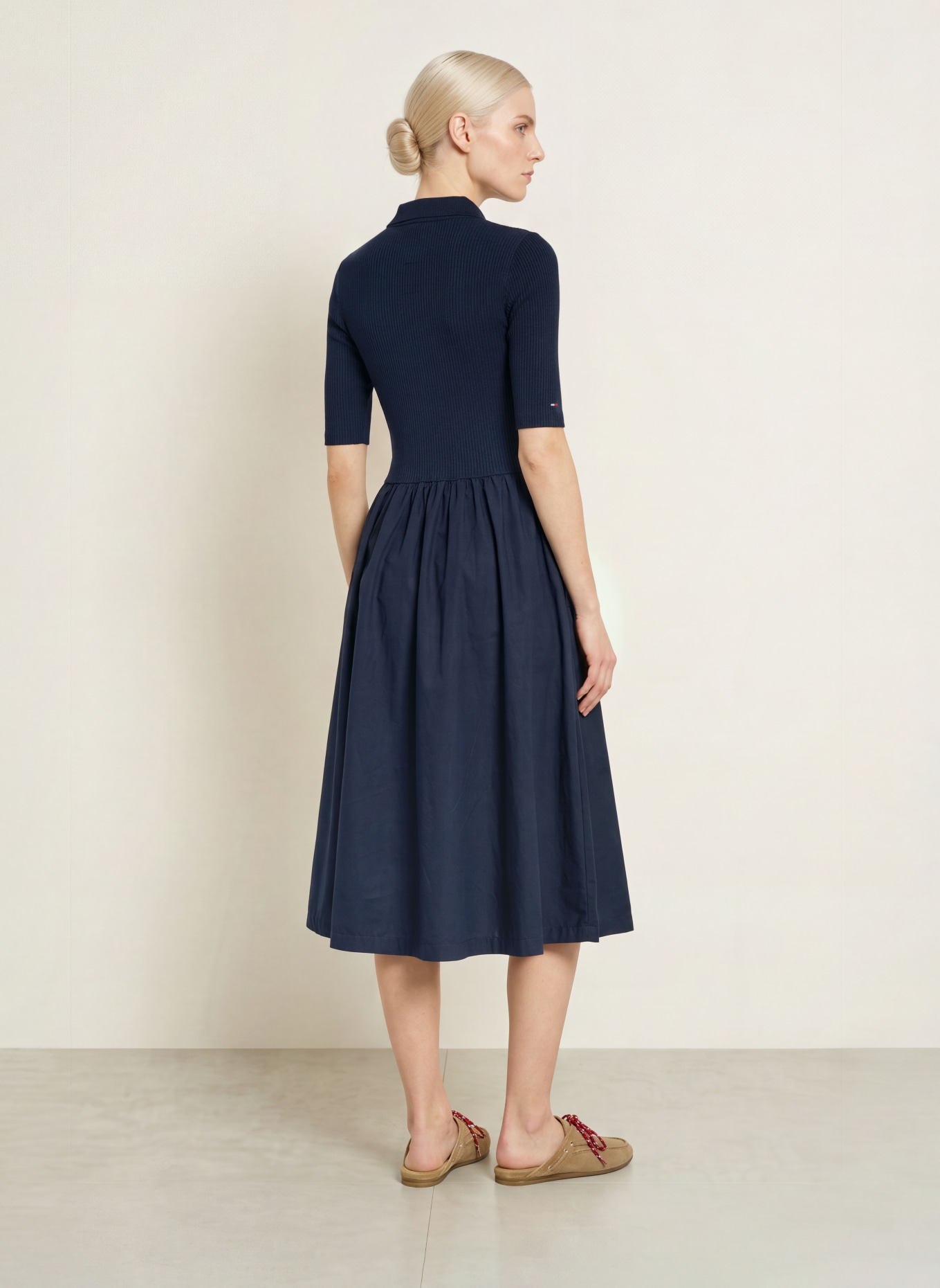 TOMMY HILFIGER Dress made from a mix of materials: DARK BLUE