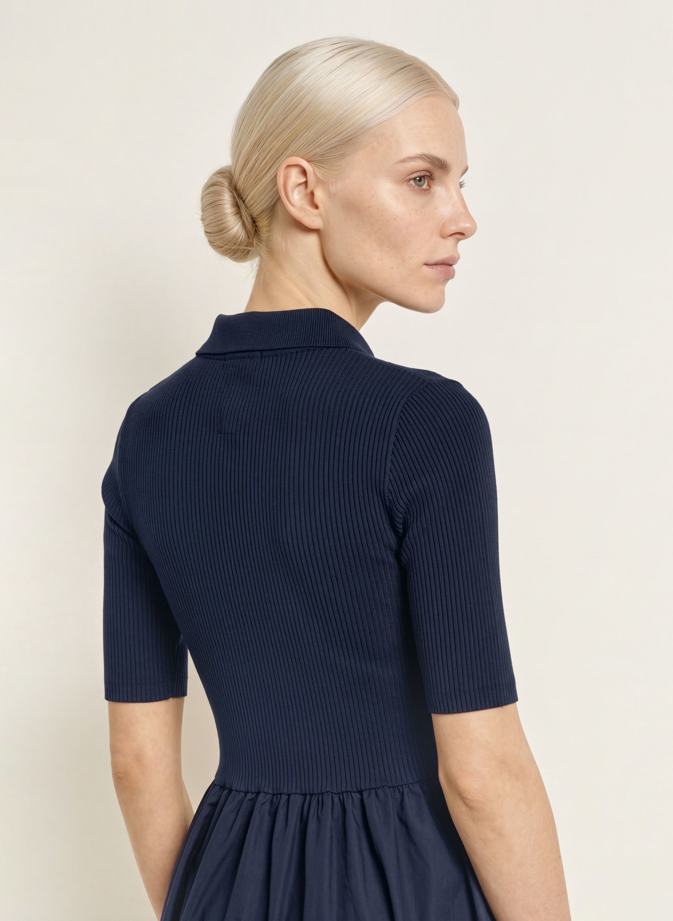 TOMMY HILFIGER Dress made from a mix of materials: DARK BLUE