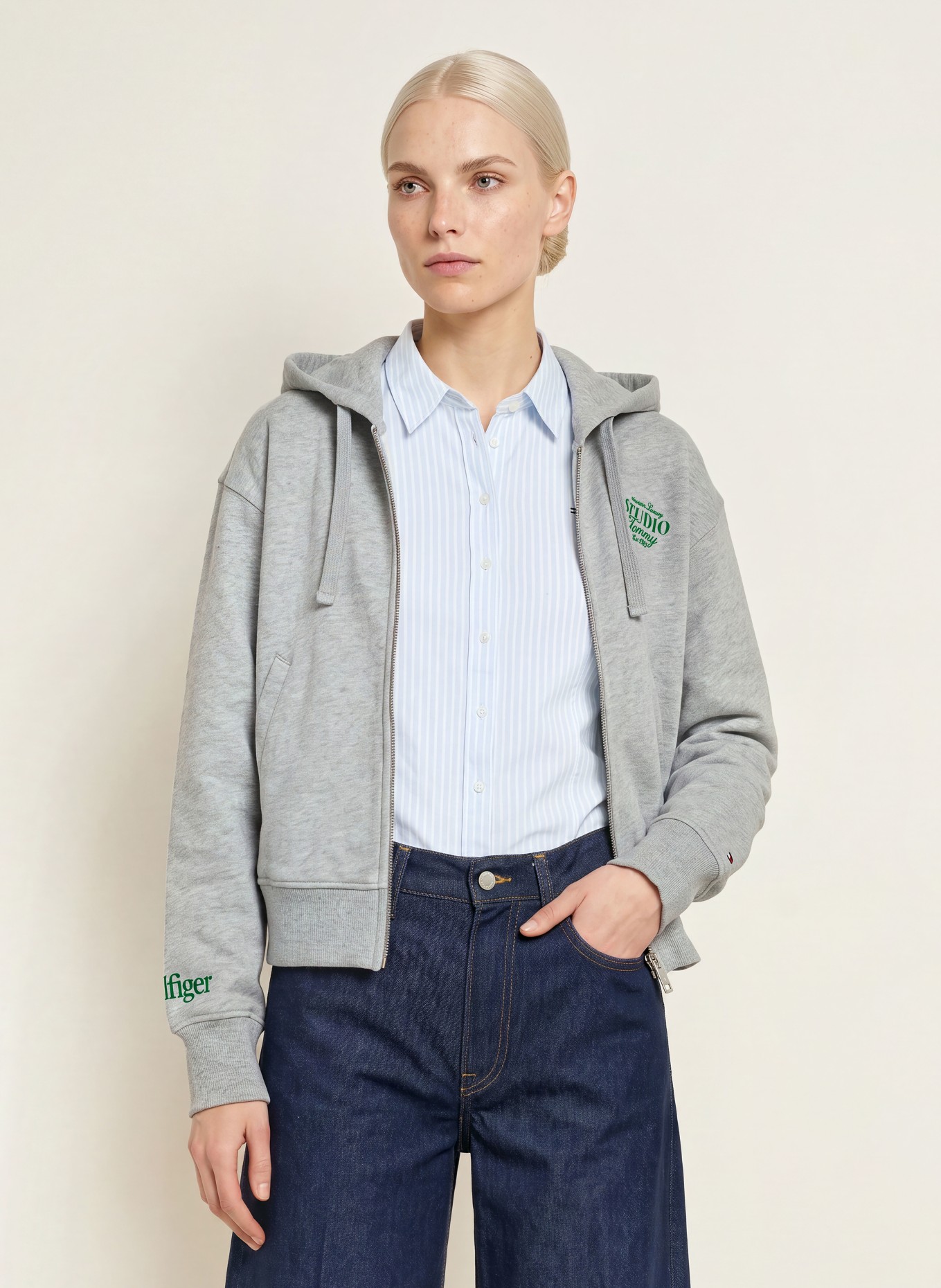 TOMMY HILFIGER Sweatvest: GRIJS