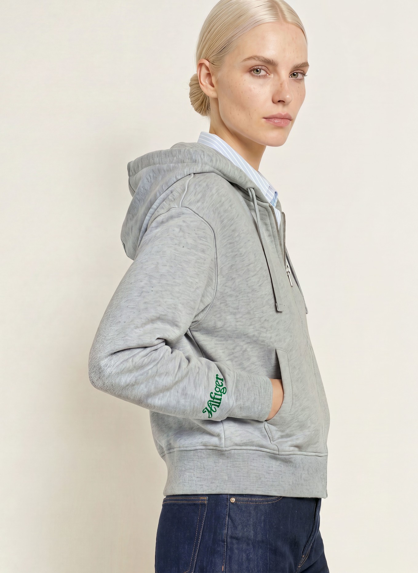 TOMMY HILFIGER Sweatvest: GRIJS