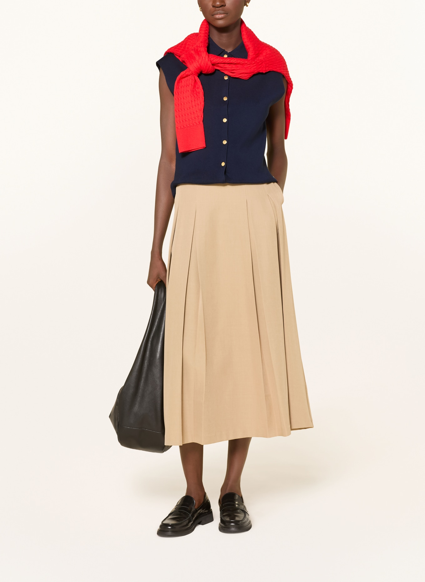 TOMMY HILFIGER Strickweste: DUNKELBLAU