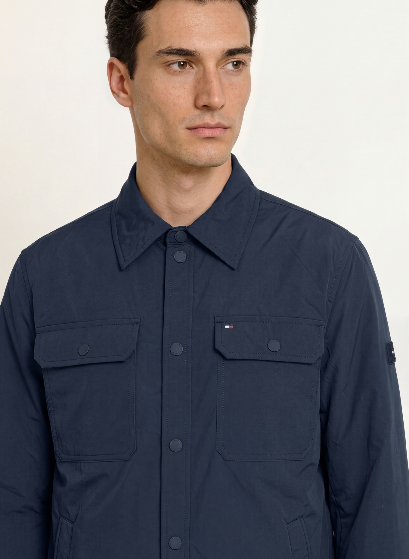 TOMMY HILFIGER Overjacket: DUNKELBLAU