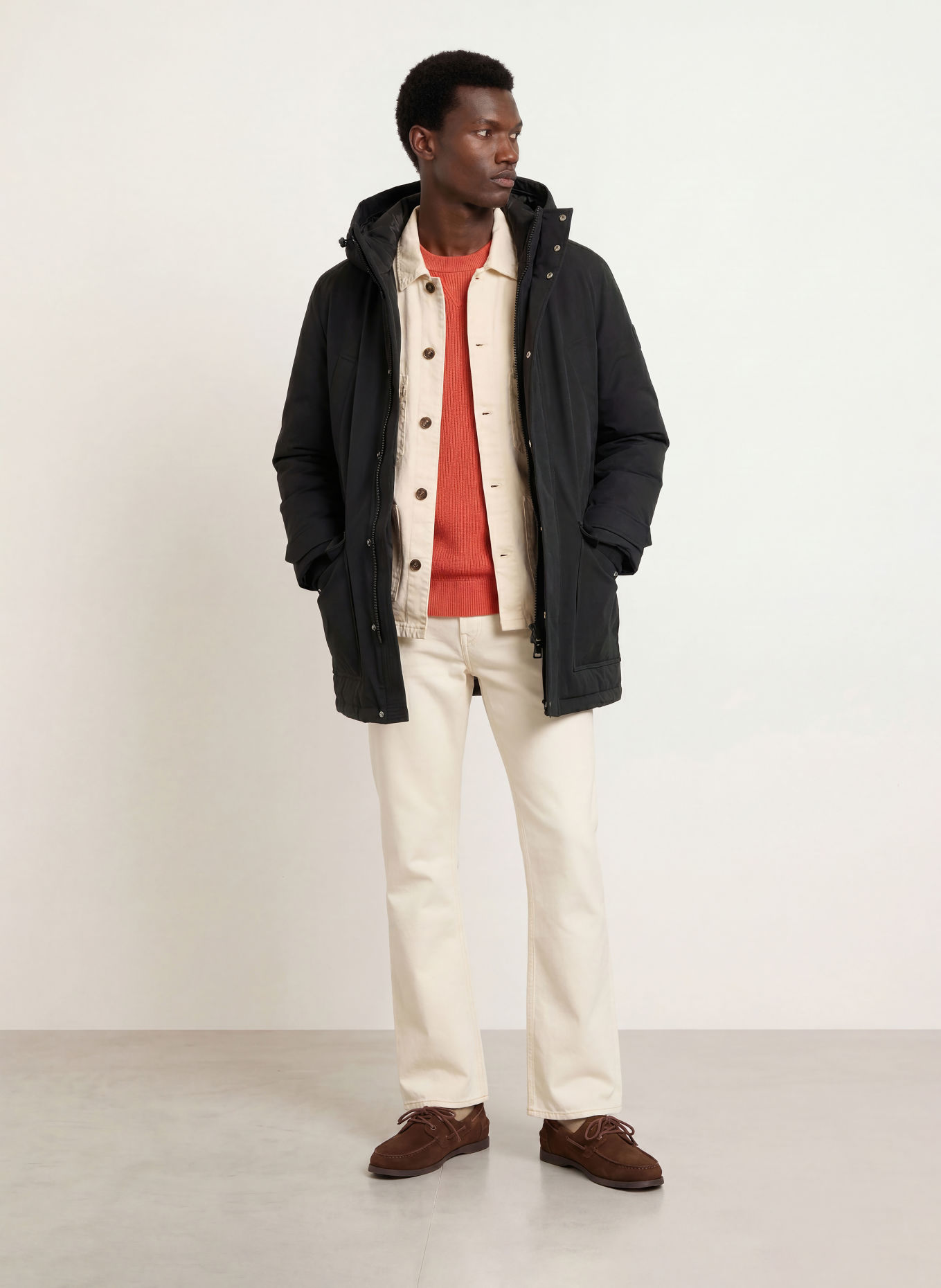 TOMMY HILFIGER Jacheta din puf ROCKIE: NEGRU