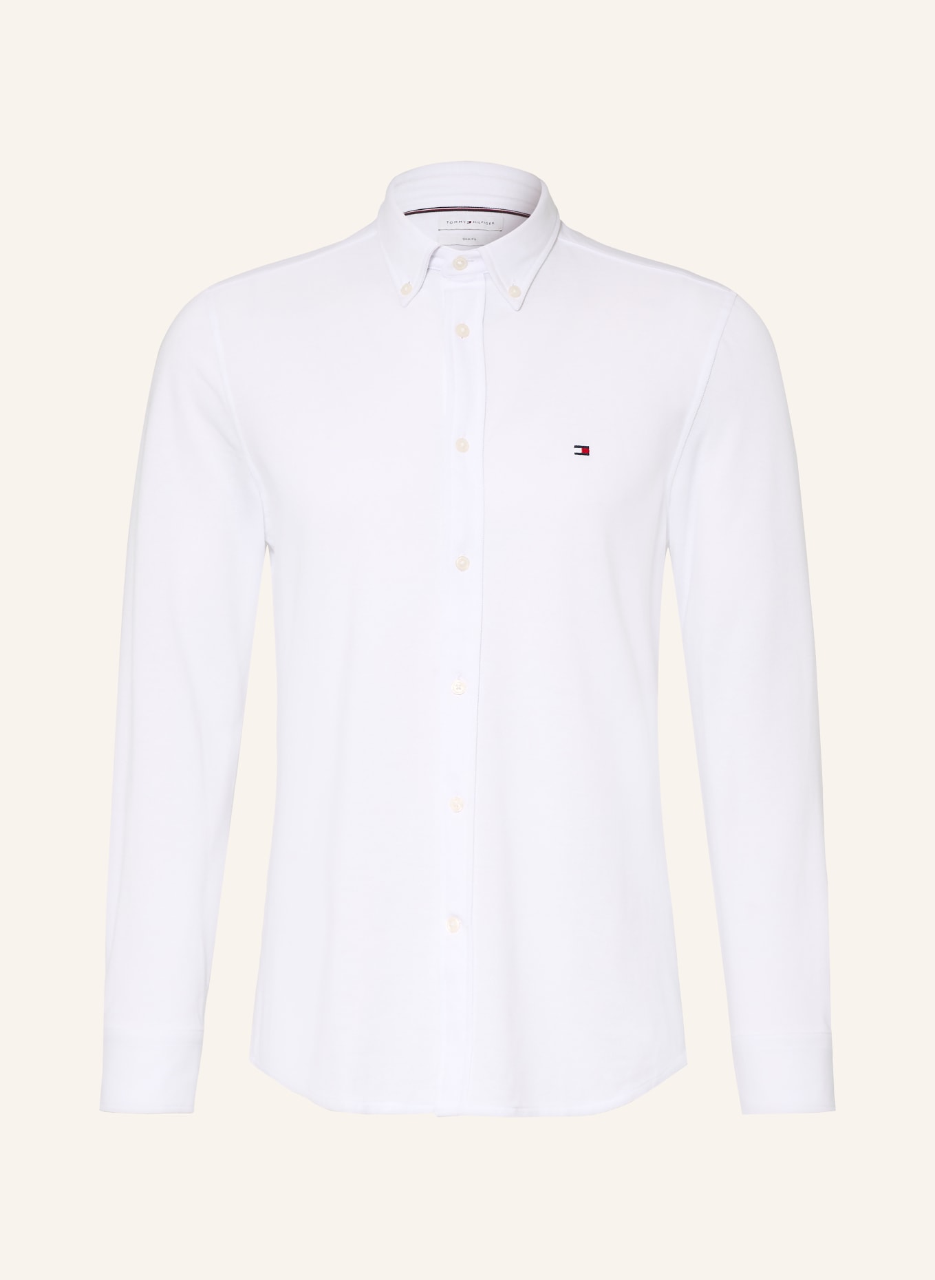 TOMMY HILFIGER Piqué-Hemd Slim Ft: WEISS