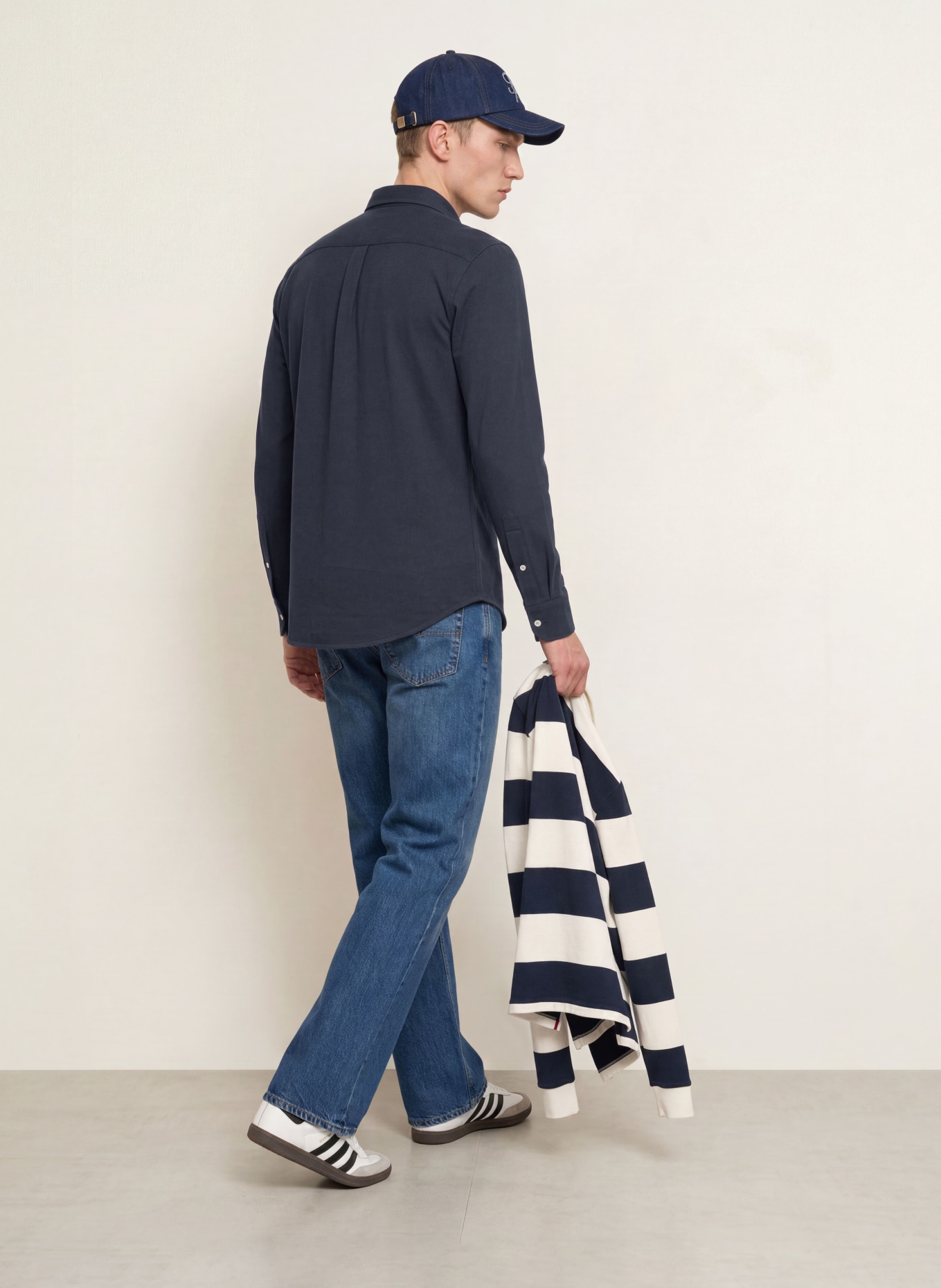 TOMMY HILFIGER Piqué-Hemd Slim Ft: DUNKELBLAU