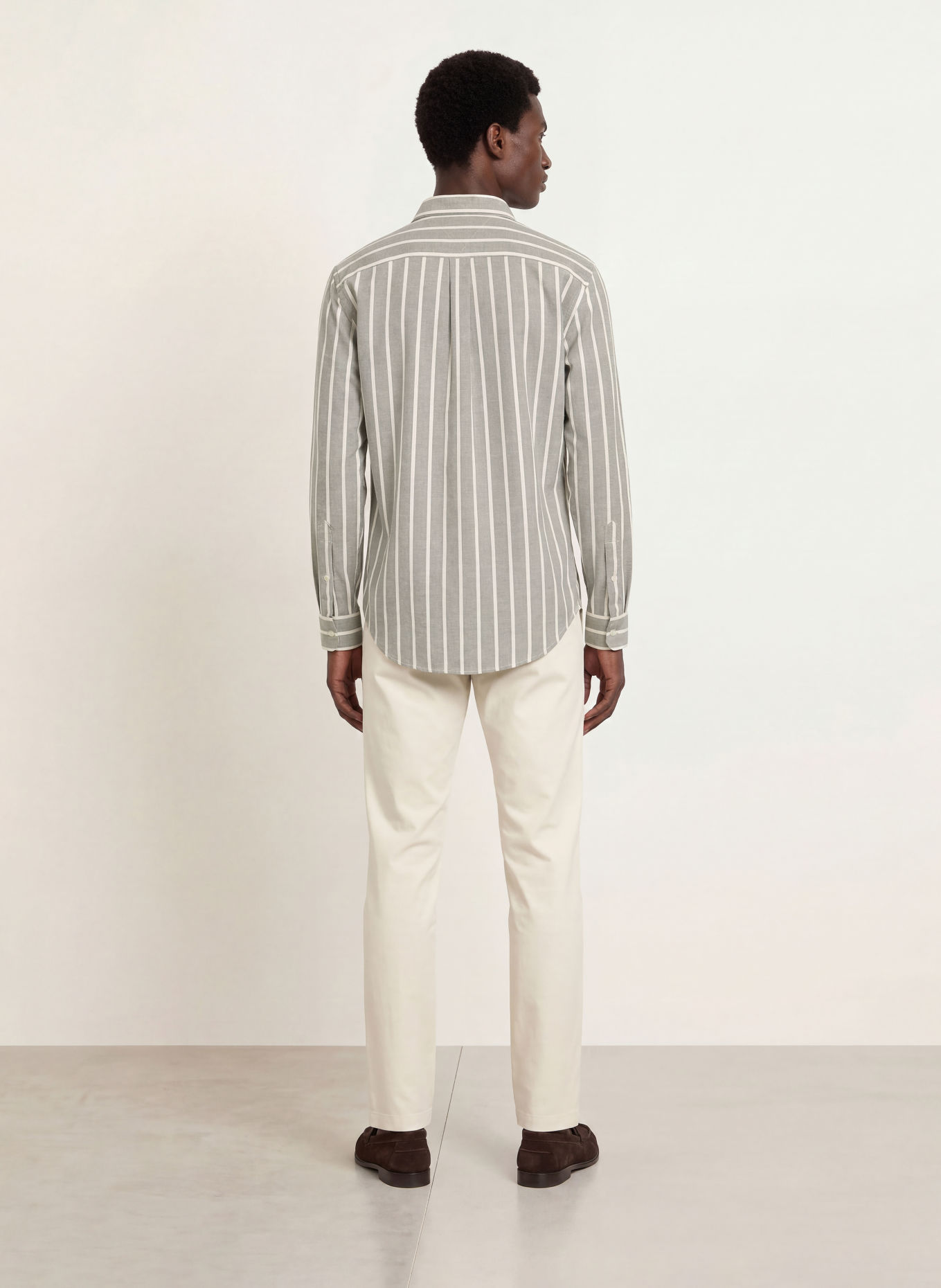 TOMMY HILFIGER Flanellen overhemd, regular fit: KAKI / ECRU