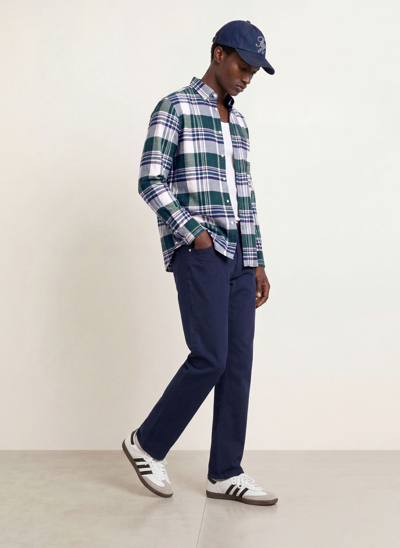TOMMY HILFIGER Cămașă din flanelă, croială regular: VERDE / MOV / ALBASTRU