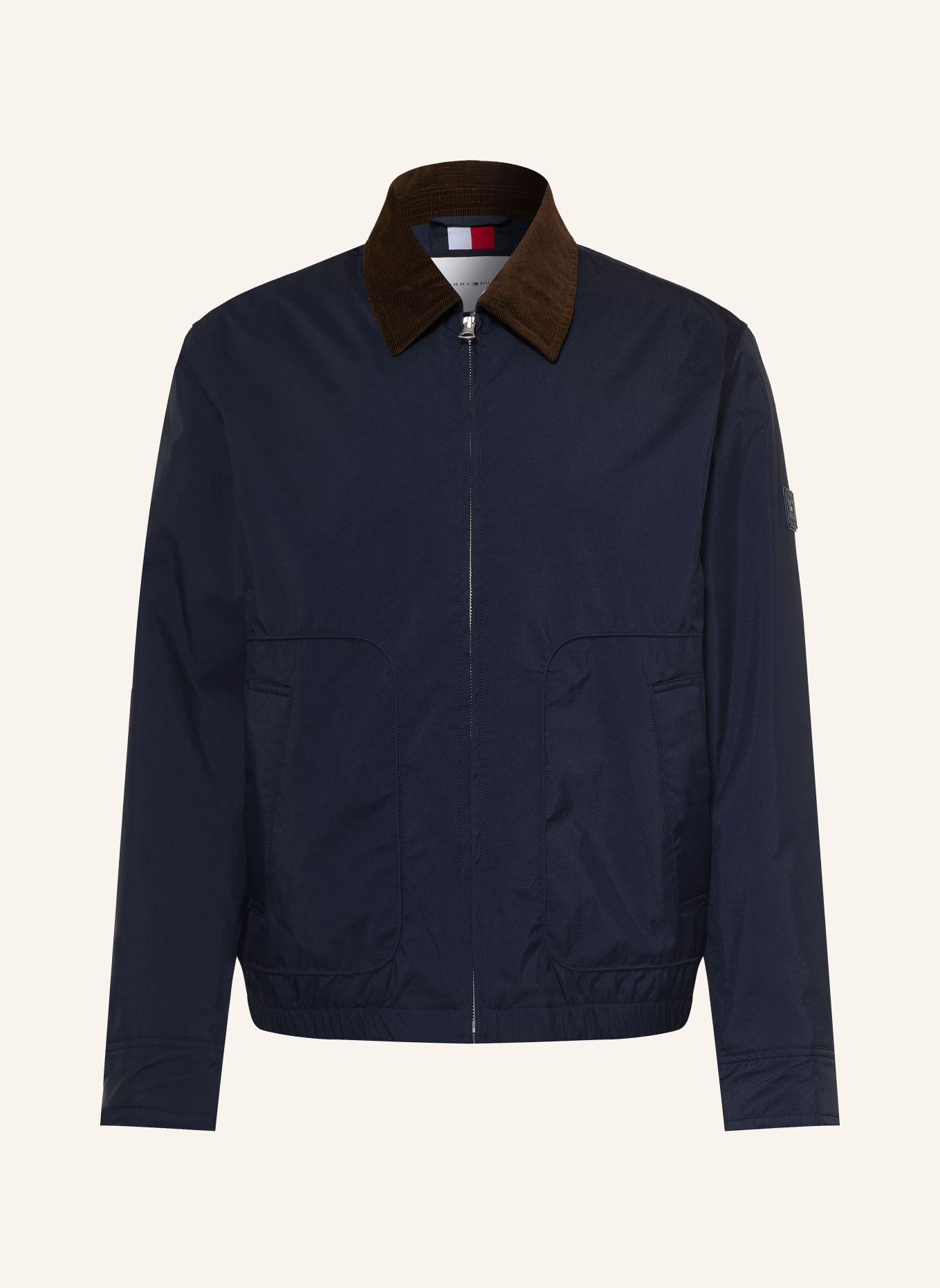 TOMMY HILFIGER Jacke: DUNKELBLAU / DUNKELBRAUN