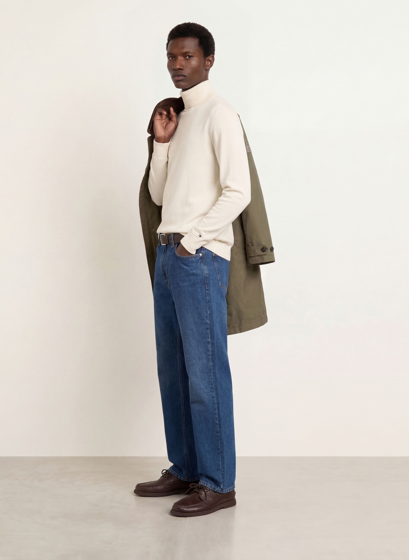 TOMMY HILFIGER Rollkragenpullover: ECRU