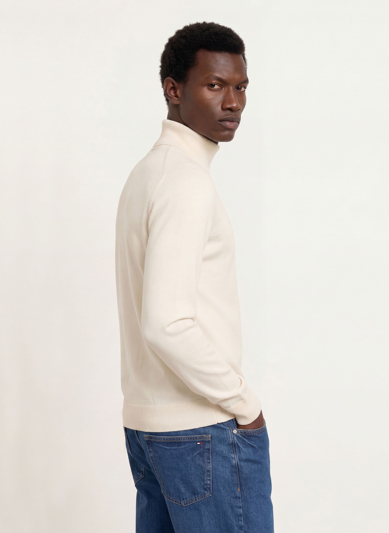 TOMMY HILFIGER Rollkragenpullover: ECRU