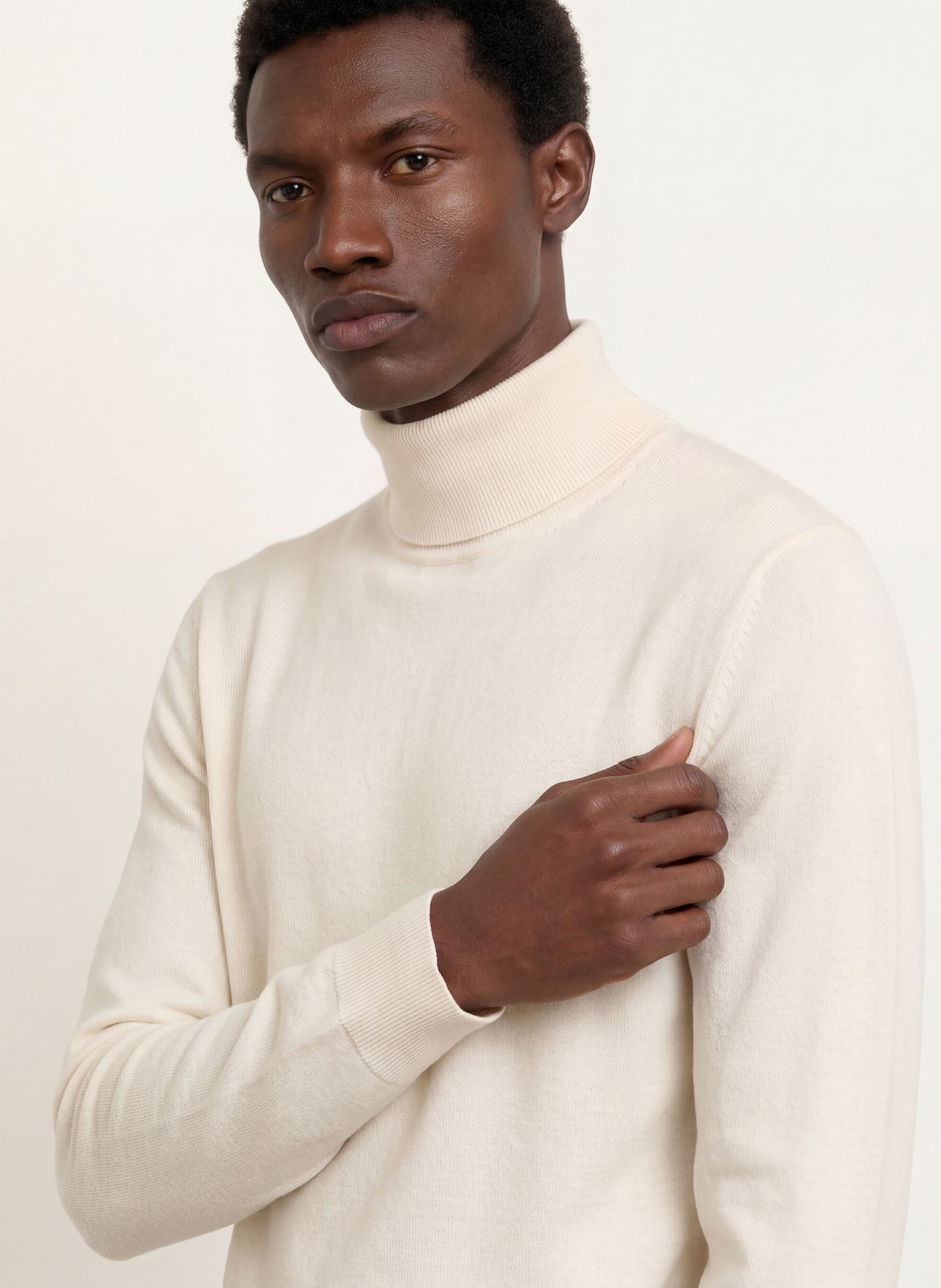 TOMMY HILFIGER Rollkragenpullover: ECRU