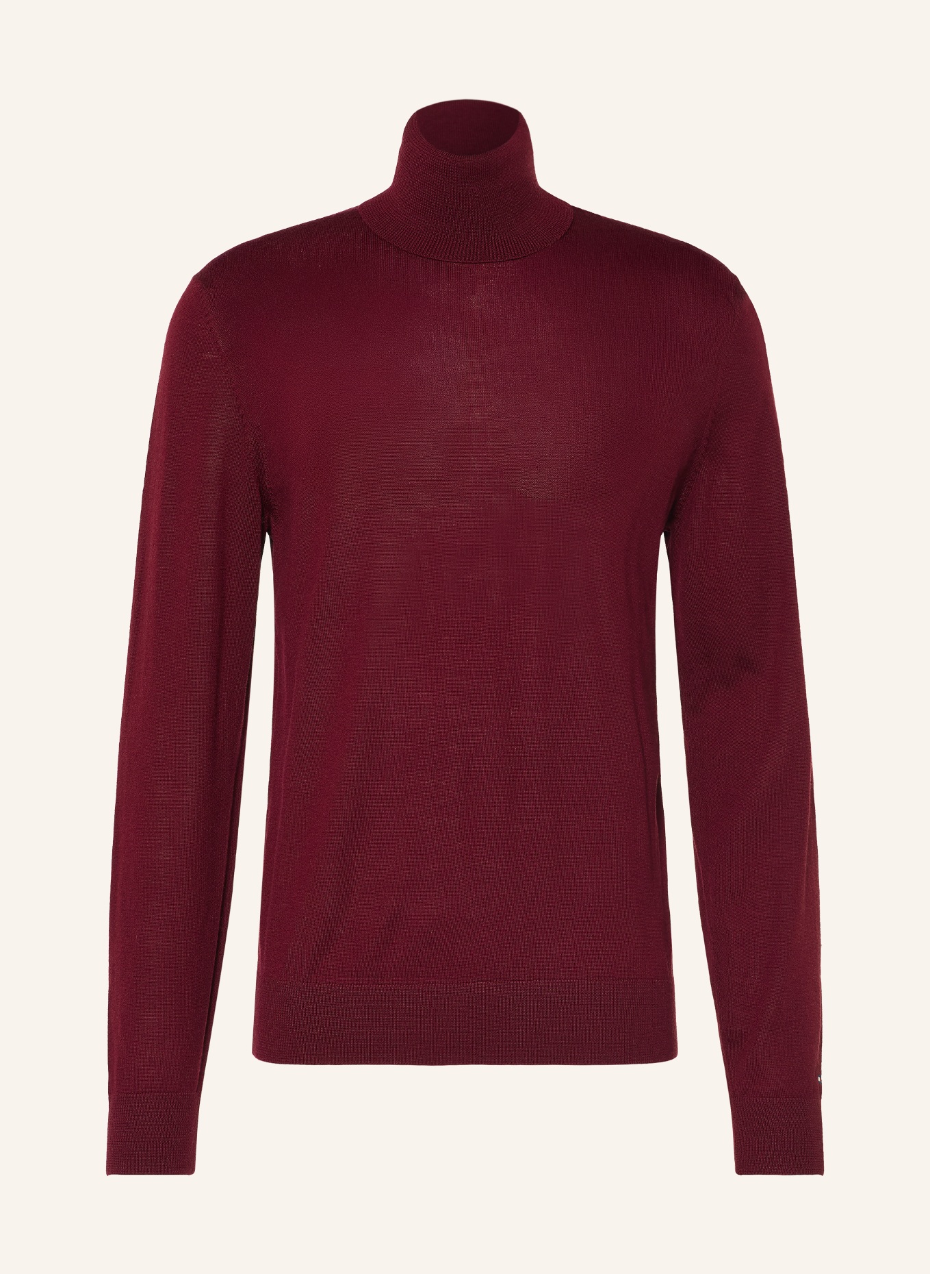 TOMMY HILFIGER Rollkragenpullover: DUNKELROT