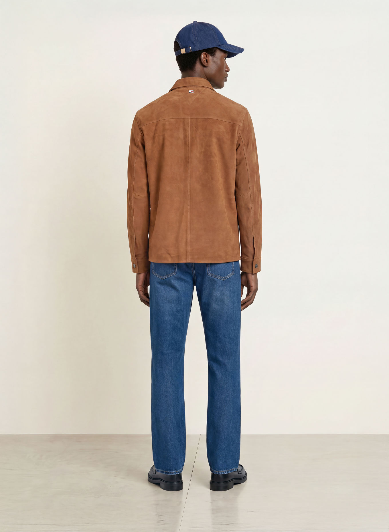 TOMMY HILFIGER Surveste en cuir: COGNAC